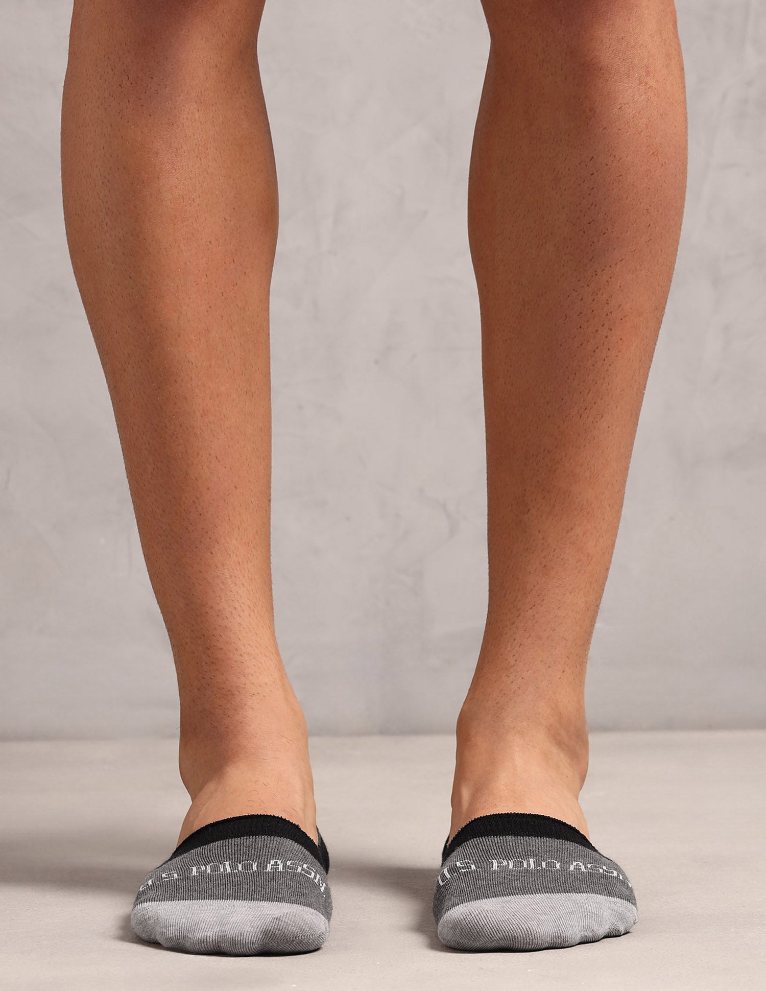 Contrast Patterned Knit ES014 Socks - Pack Of 3 Navy, Black, Navy - U.S. POLO ASSN. | Large