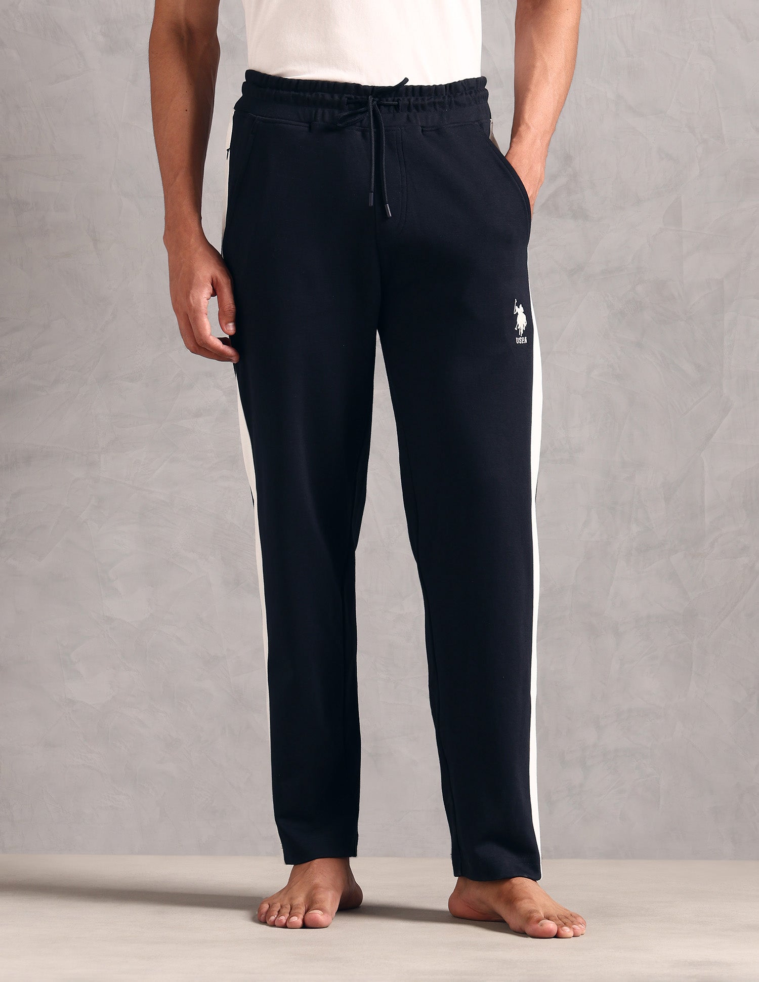 Regular Fit Solid OR004 Lounge Pants - Pack Of 1 Navy - U.S. POLO ASSN. | Large