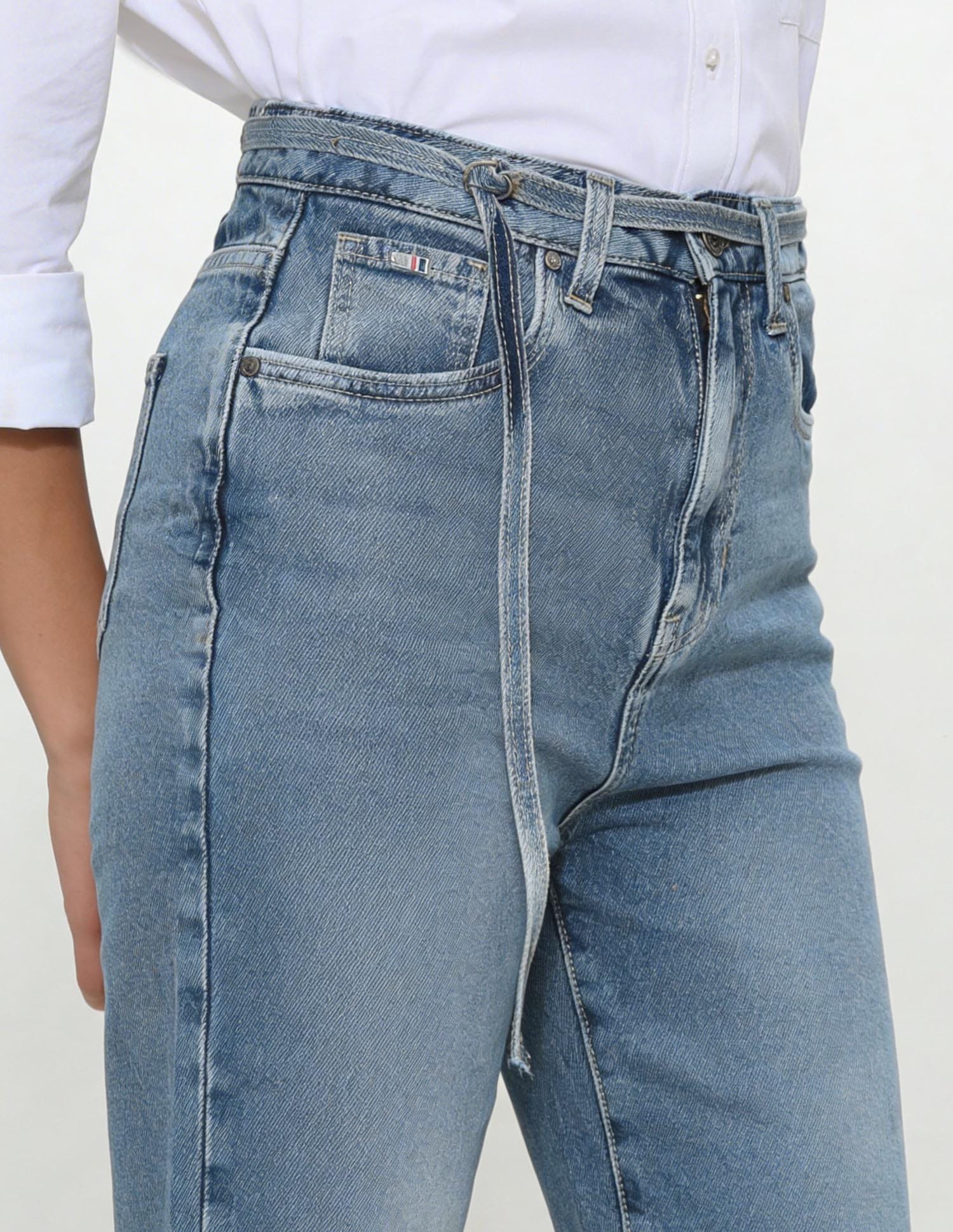 High Rise Straight Fit Jeans Blue - U.S. Polo Assn. India | Large