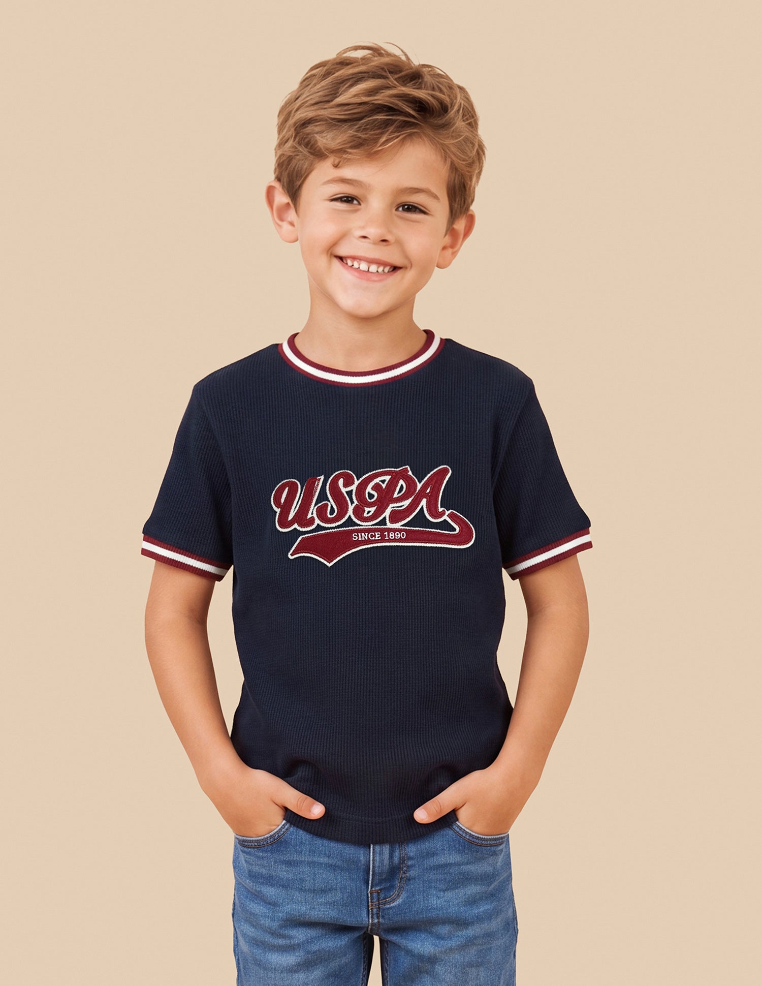 Brand Applique Regular Fit T-Shirt Navy - U.S. Polo Assn. India | Large