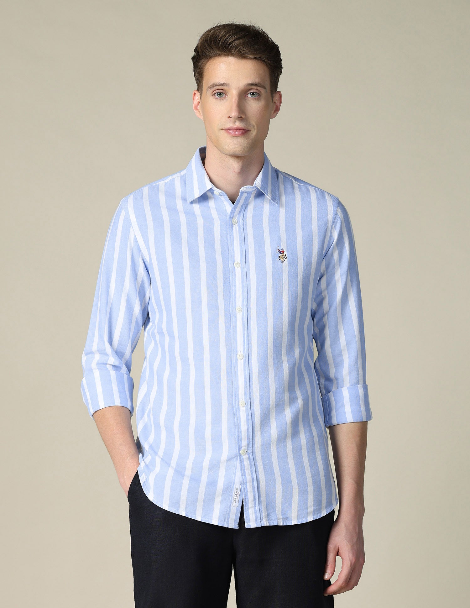 Tailored Fit Oxford Shirt Blue - U.S. POLO ASSN. | Large