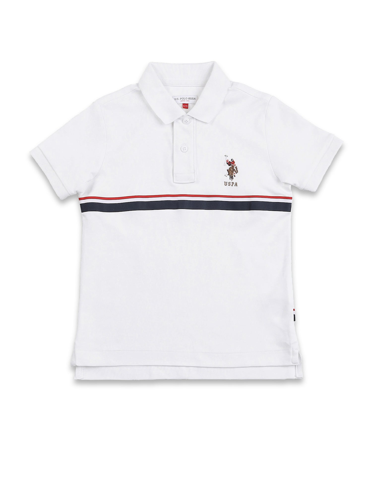 UKTSH1514 WHITE Boys T-Shirt White - U.S. POLO ASSN. | Large