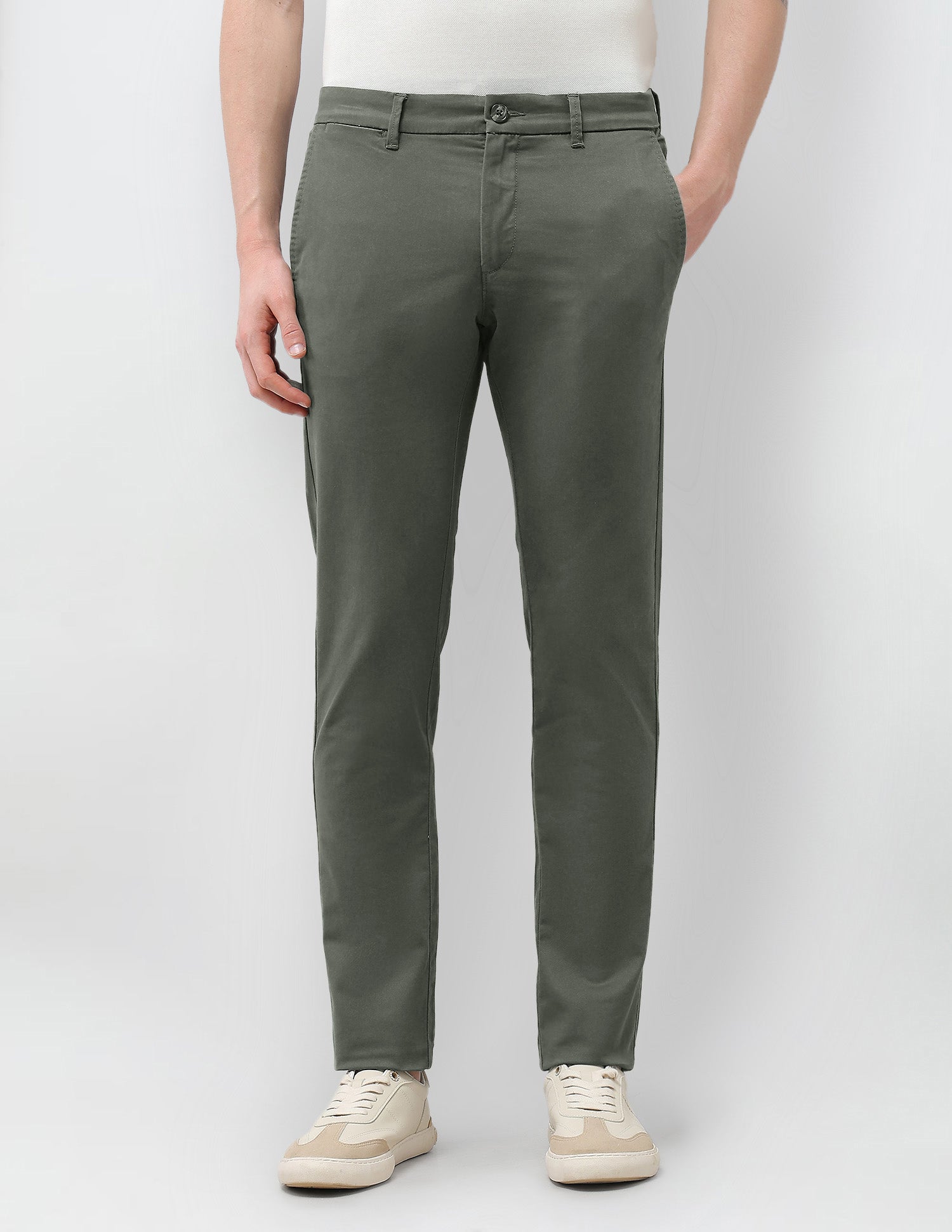 Mid Rise Denver Slim Fit Trousers Olive - U.S. Polo Assn. India | Large