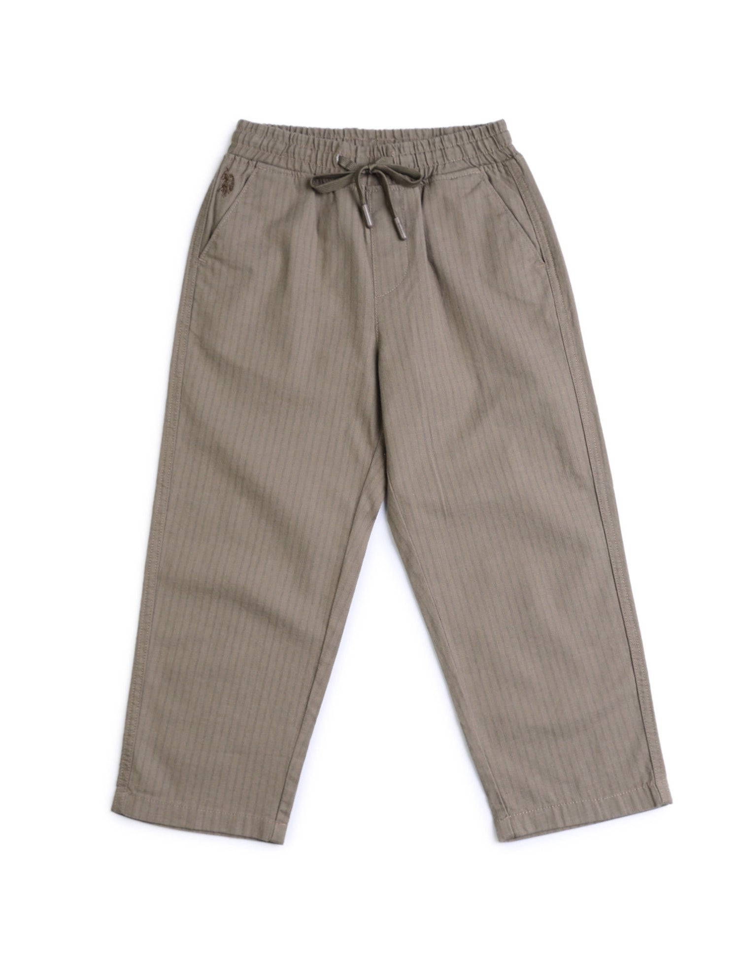 Boys Vertical Striped Trousers Light Brown - U.S. POLO ASSN. | Large