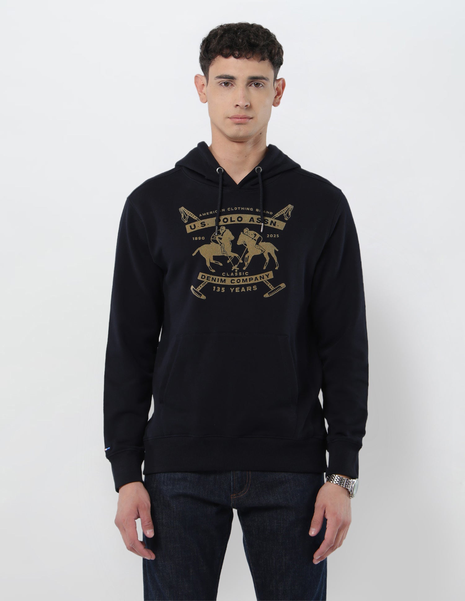 Brand Printed Regular Fit Sweatshirt Navy - U.S. POLO ASSN. | Large