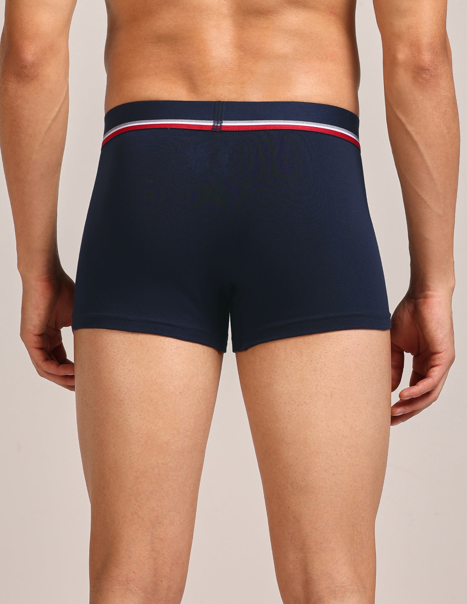 Men's Cotton Trunk - Pack Of 2 Navy, Grey Melange - U.S. Polo Assn. India | Large