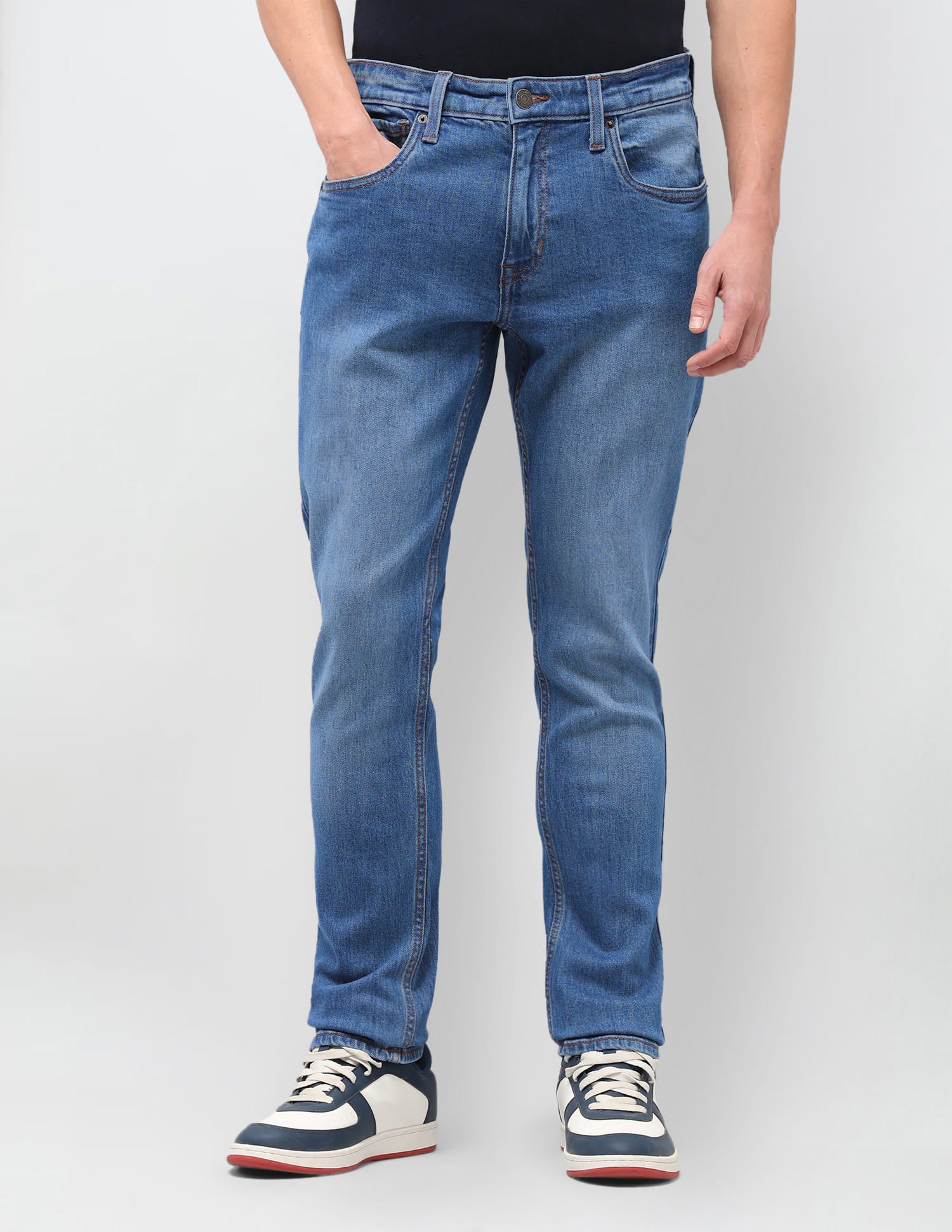 Solid Slim Fit Jeans Blue - U.S. Polo Assn. India | Large