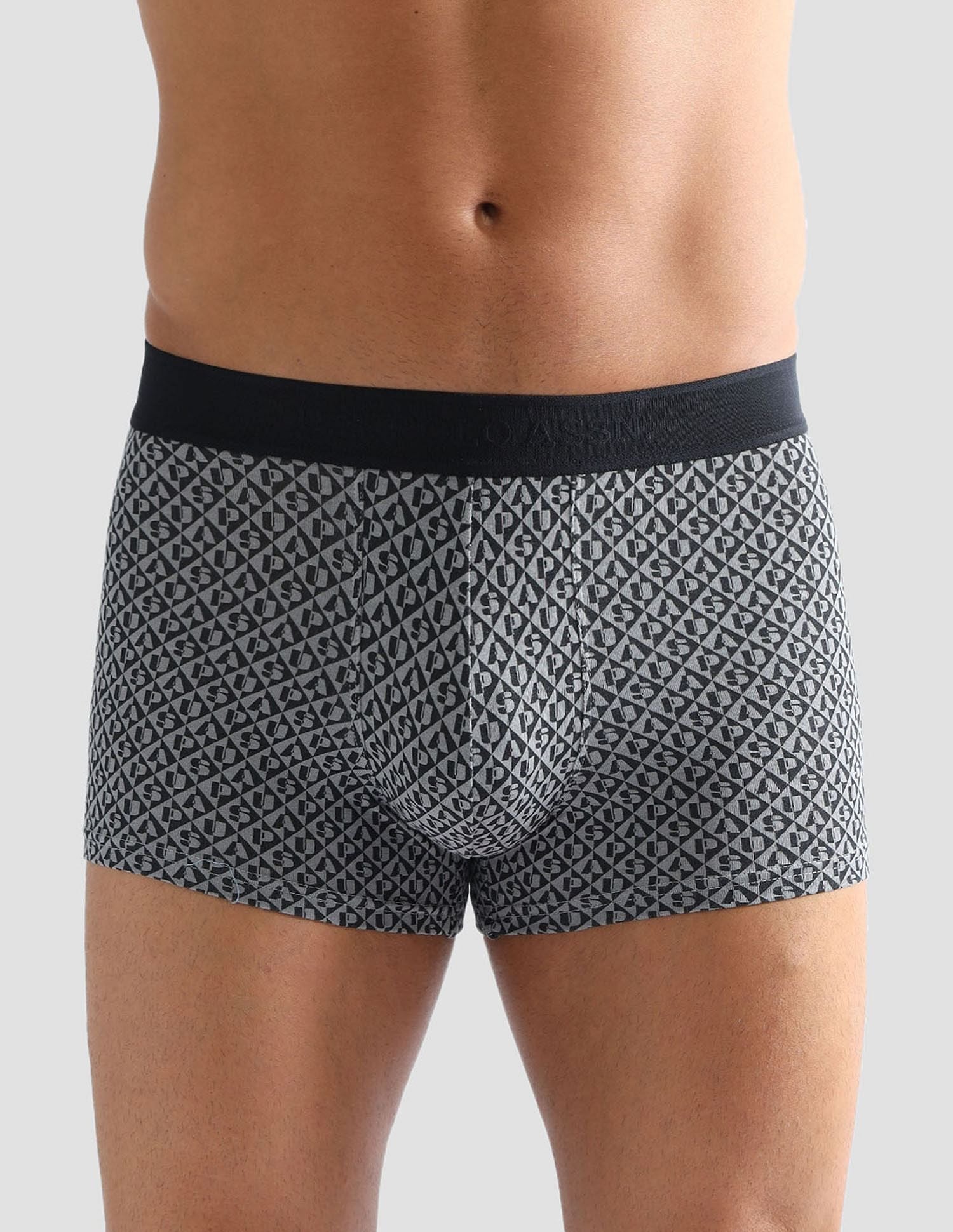 Anti Microbial Printed PT005 Trunks - Pack of 1 Black - U.S. POLO ASSN. | Large