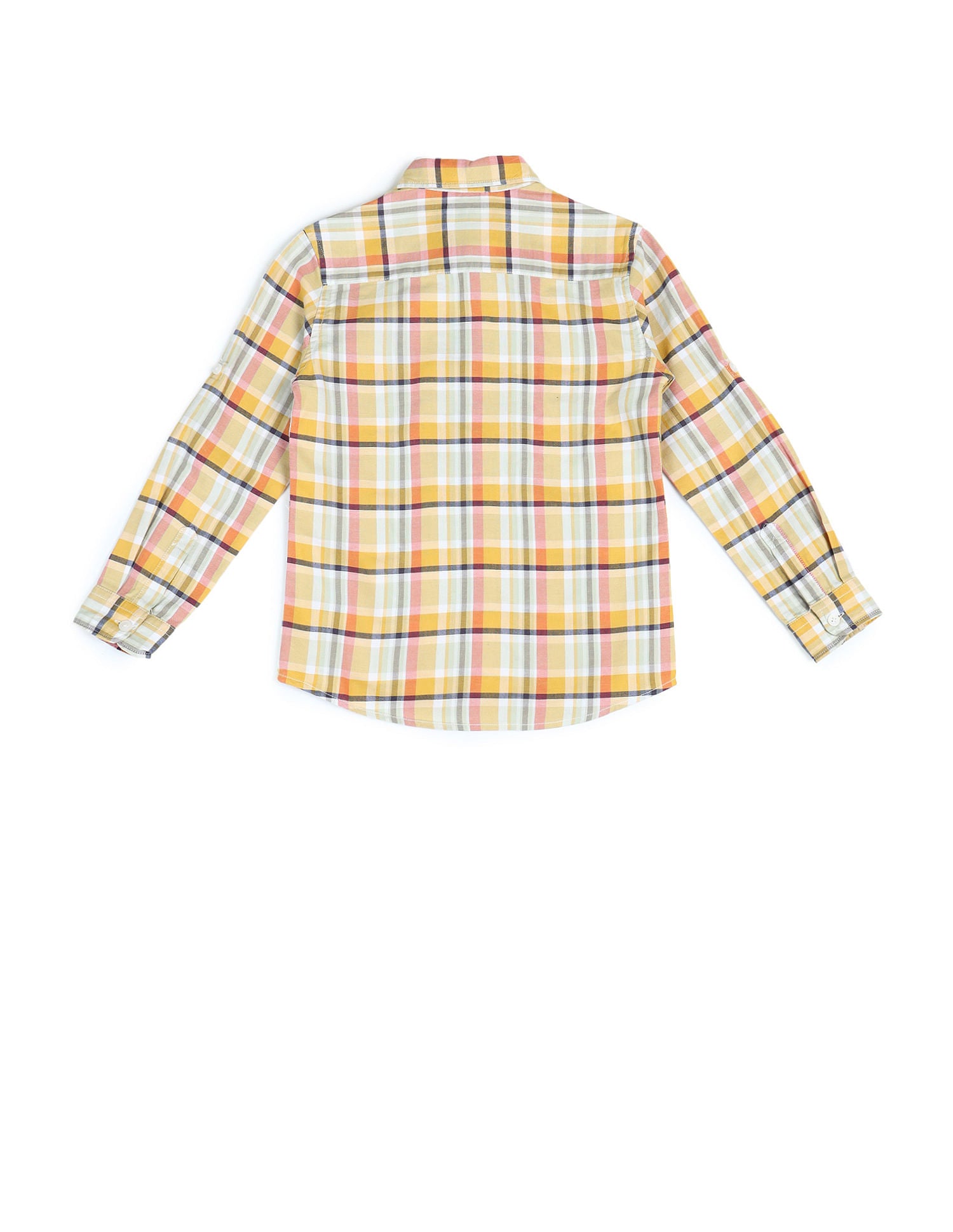 Dobby Regular Fit Checked Shirt Medium Yellow - U.S. POLO ASSN. | Large
