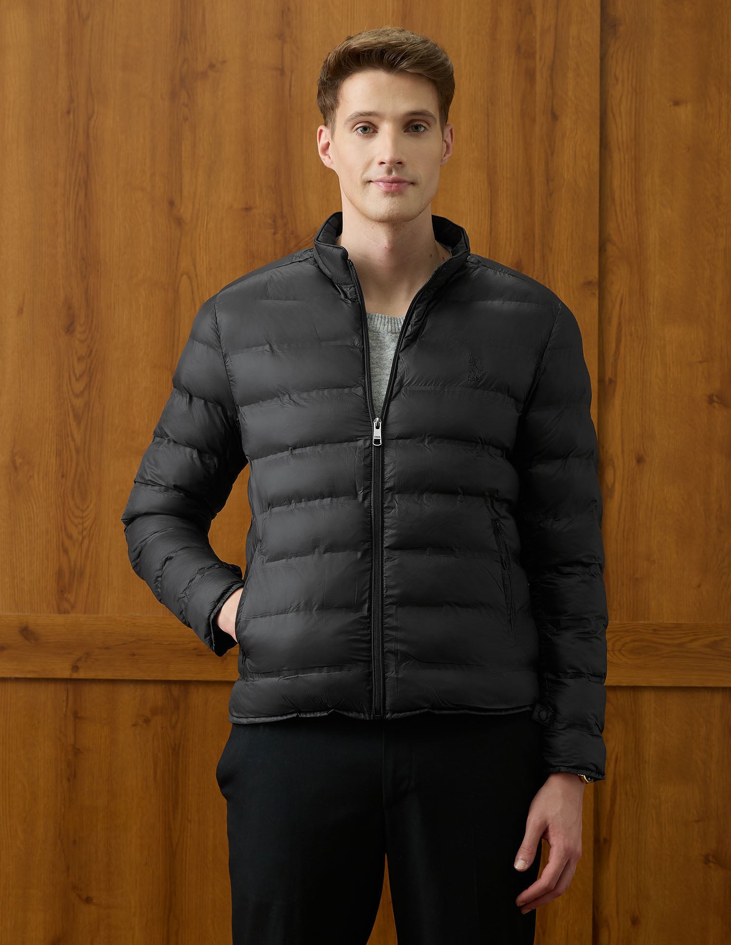 Reversible Equestrian Aisle Theater Jacket Black - U.S. Polo Assn. India | Large