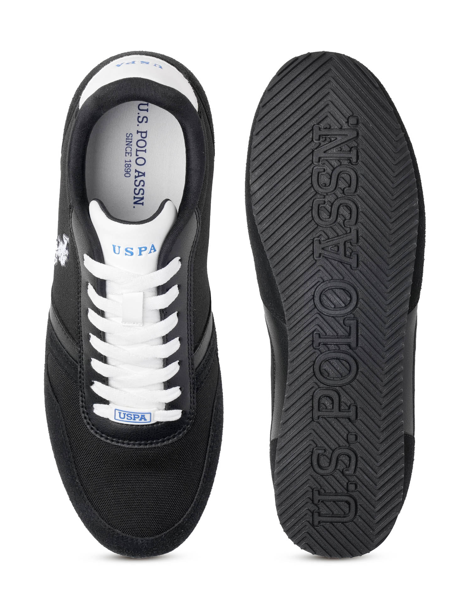 Men Clemt 3.0 Solid Sneakers Black - U.S. Polo Assn. India | Large
