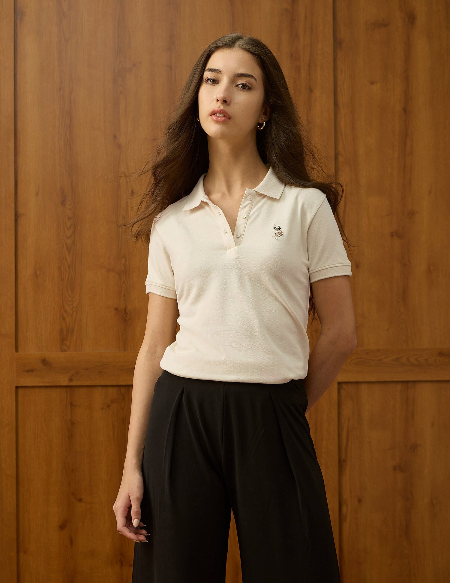 Regular Fit Solid Polo Shirt Ecru - U.S. POLO ASSN. | Large