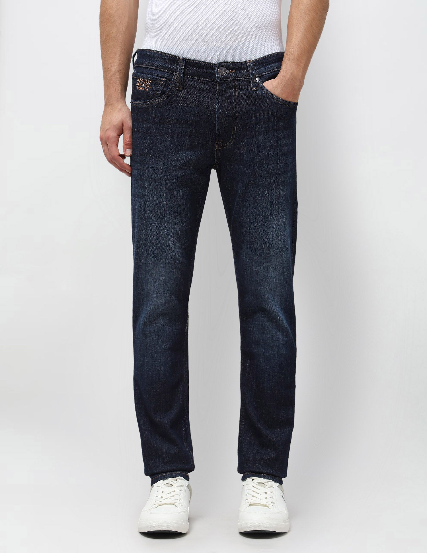 Brandon Slim Tapered Fit Blue Jeans Indigo - U.S. POLO ASSN. | Large