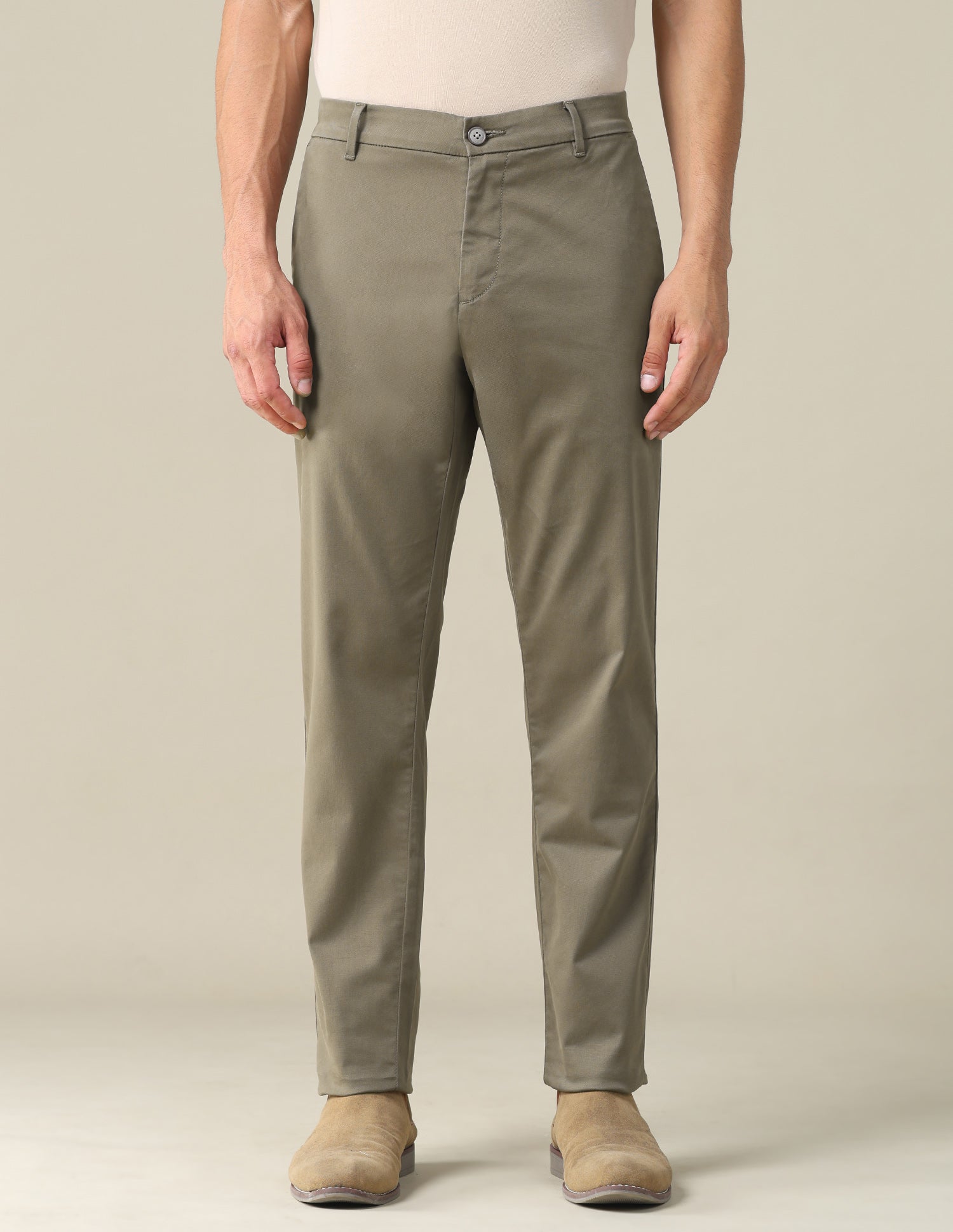 Textured Dobby Trousers Brown - U.S. POLO ASSN. | Large