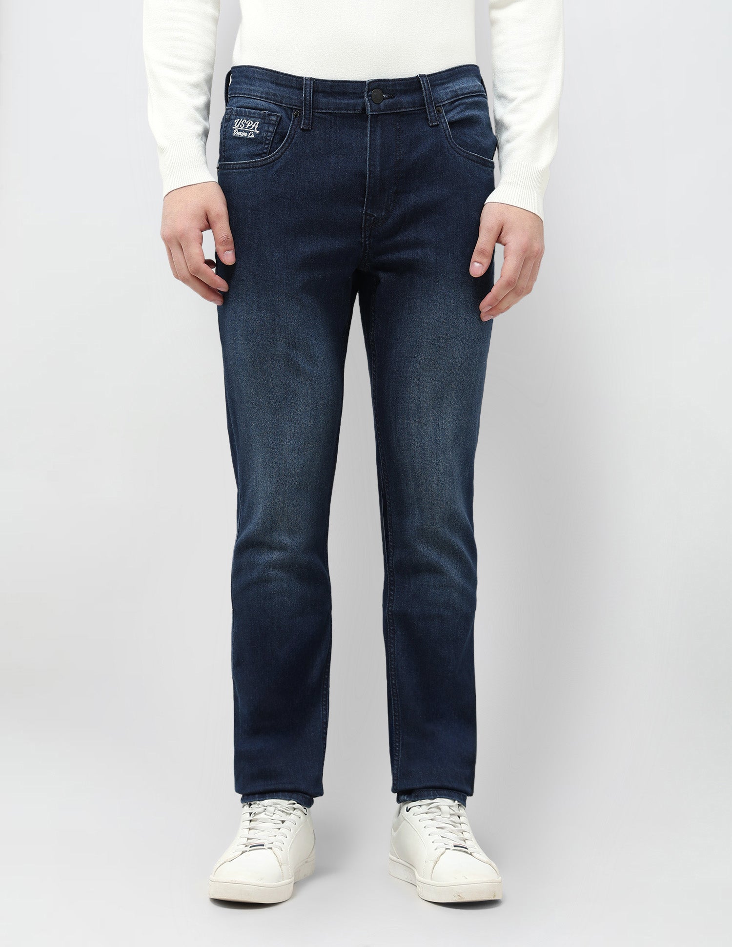 Brandon Slim Tapered Fit Blue Jeans Indigo - U.S. POLO ASSN. | Large