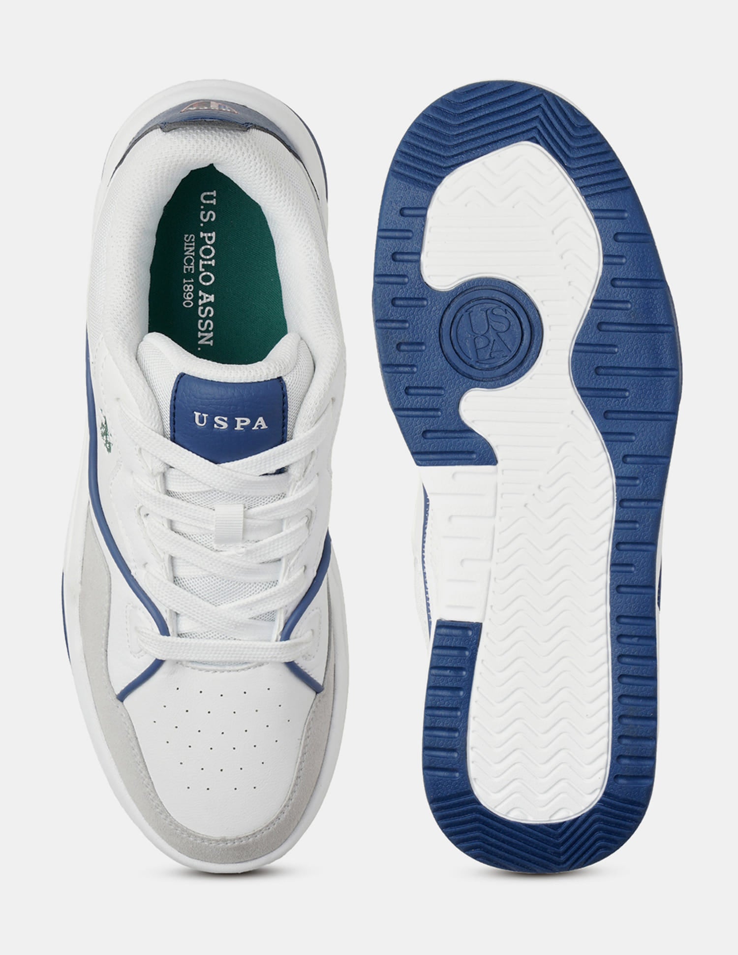 Colour Blocked Odore 2.0 Lace Up Sneakers White - U.S. Polo Assn. India | Large