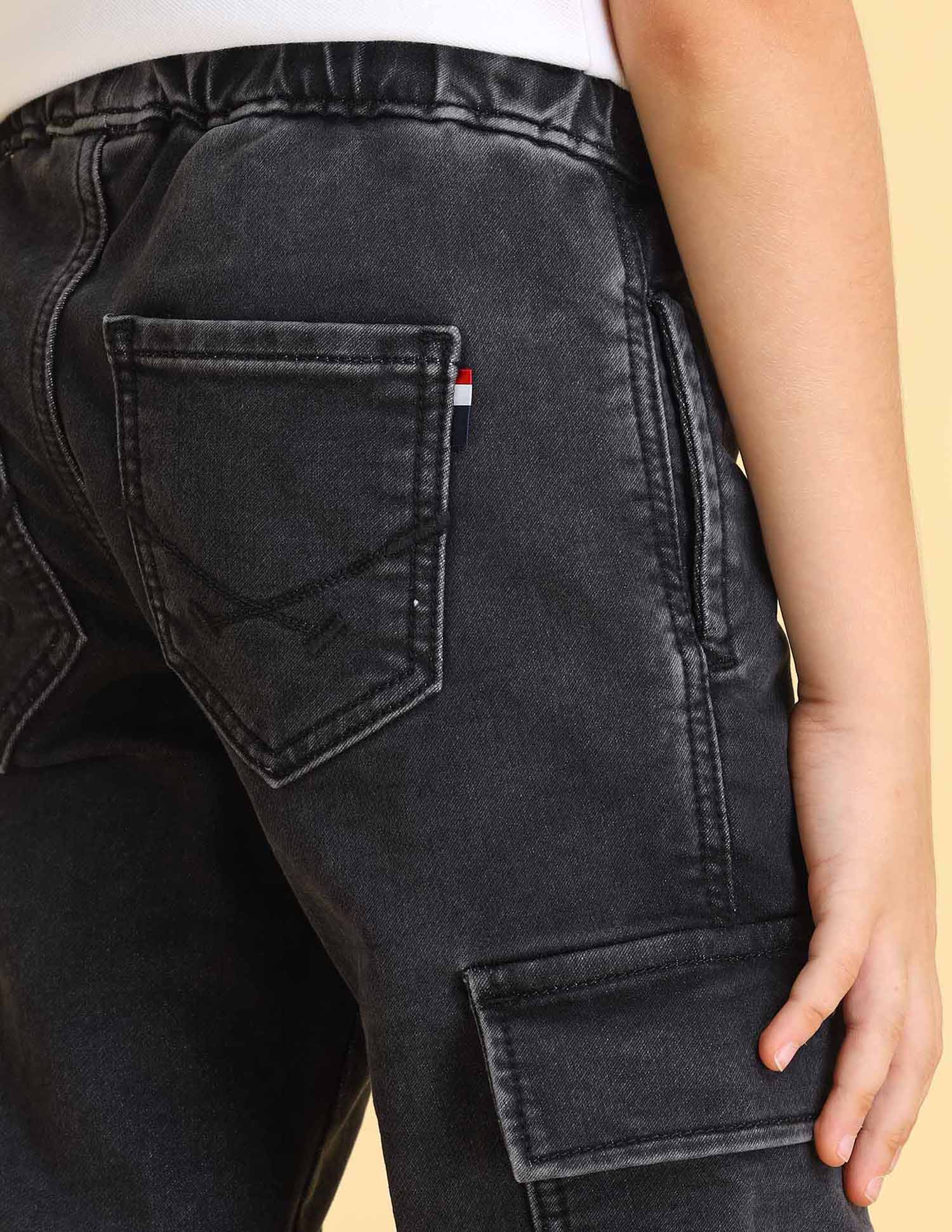 Boys Regular Fit Cargo Jeans Charcoal - U.S. POLO ASSN. | Large