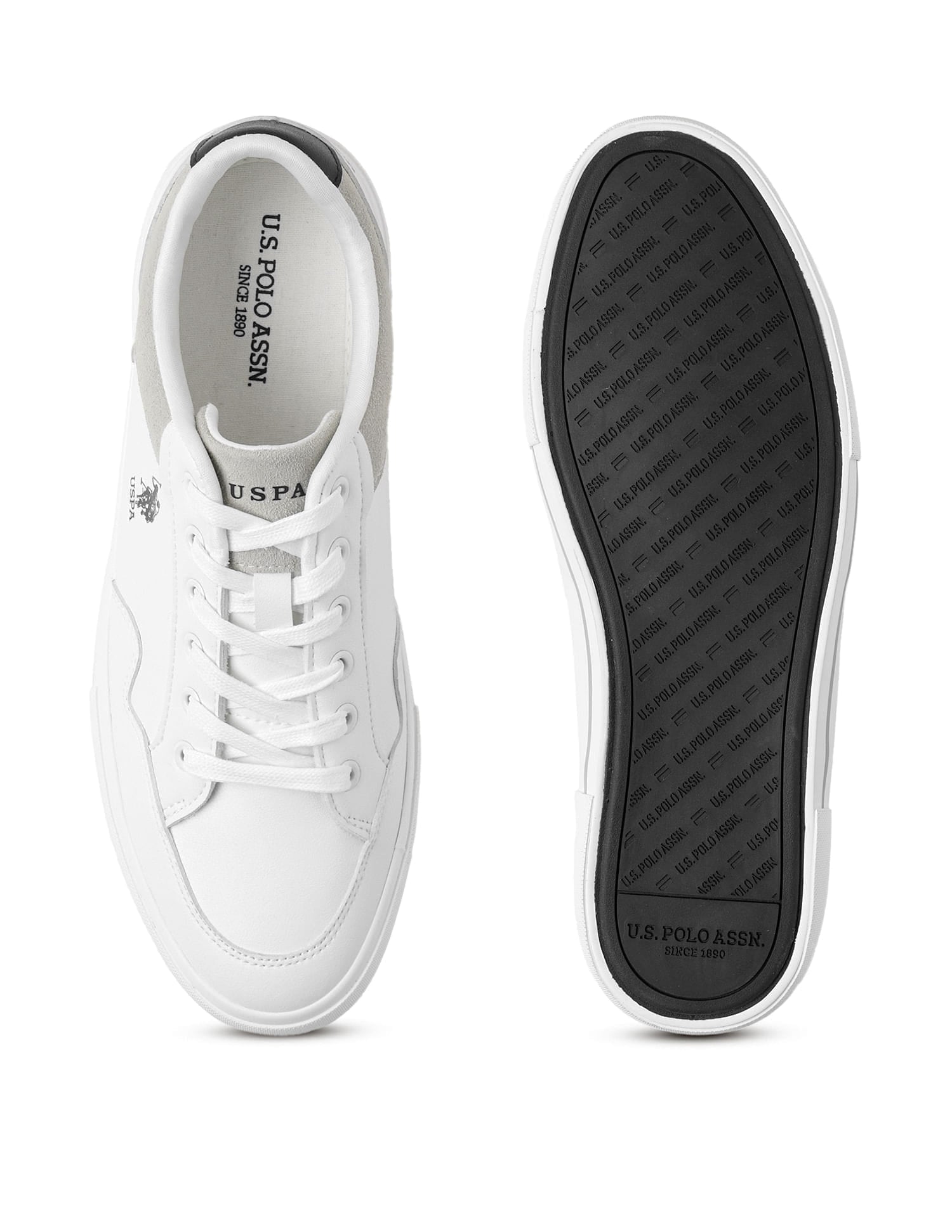 Men Hampton 4.0 Colourblocked Sneakers White - U.S. Polo Assn. India | Large