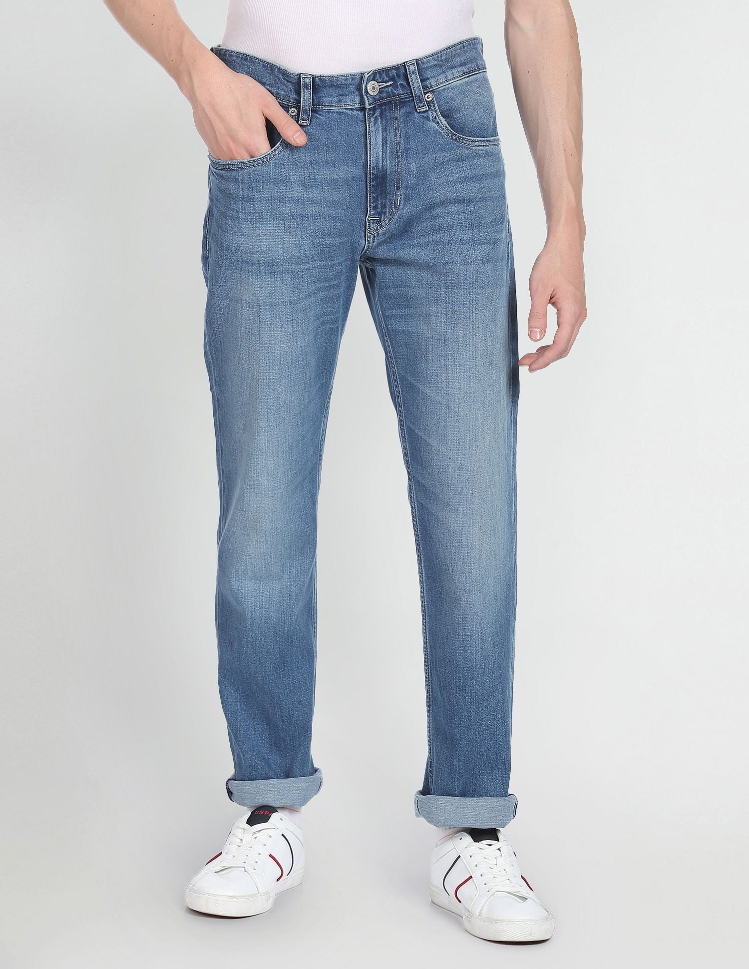 Slim Straight Authentic Jeans Blue - U.S. Polo Assn. India | Large