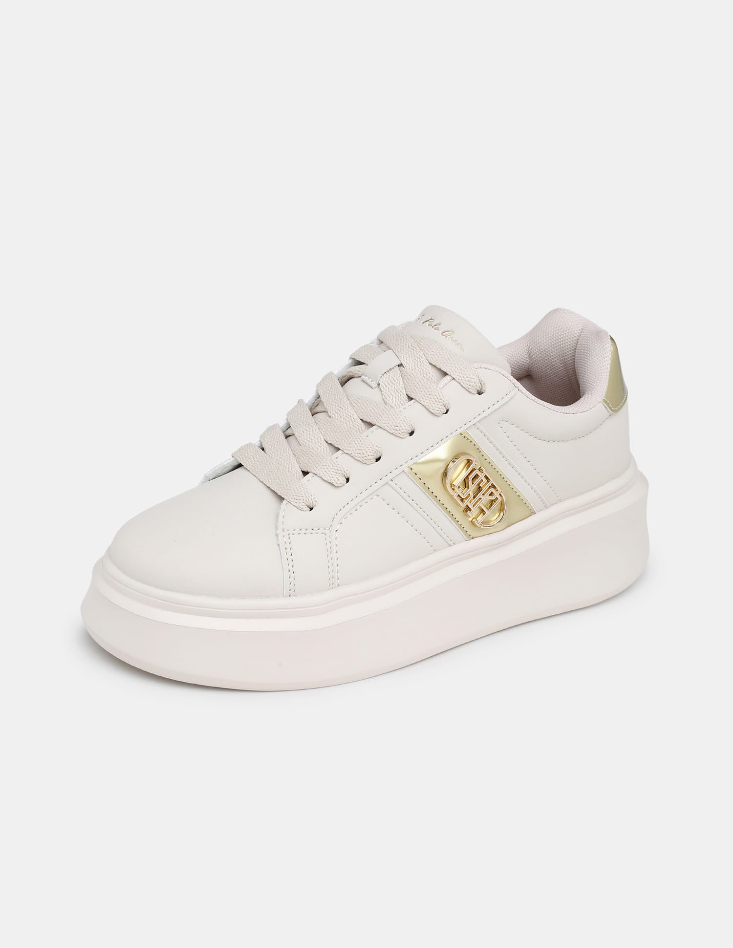 Women Nella Round Toe Sneakers Beige - U.S. Polo Assn. India | Large
