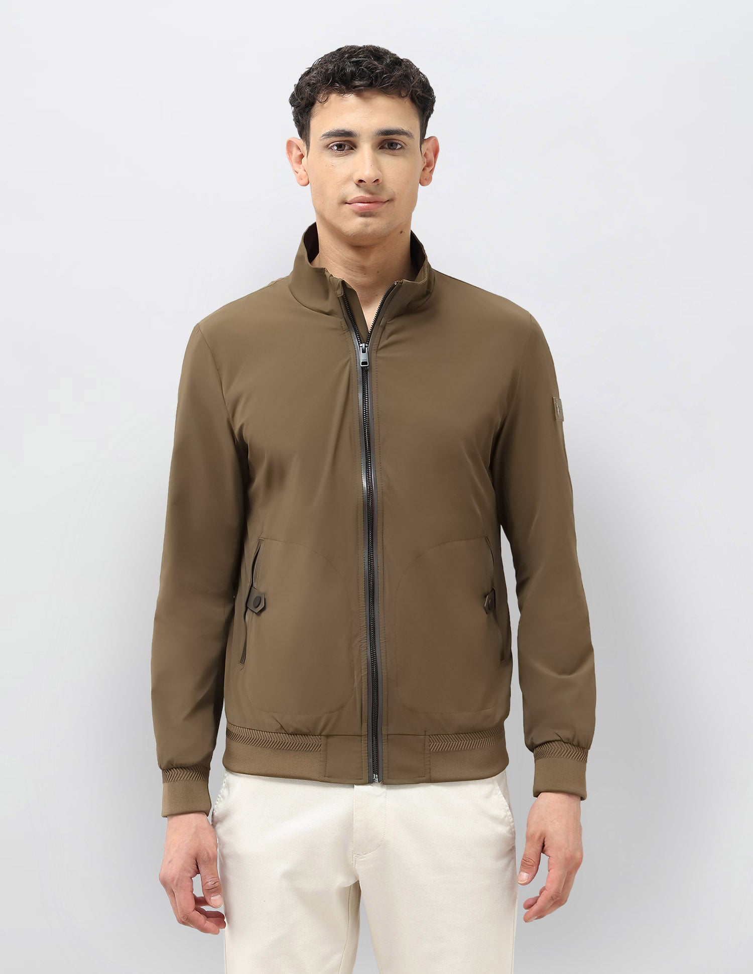 Solid Regular Fit Jacket Brown - U.S. POLO ASSN. | Large