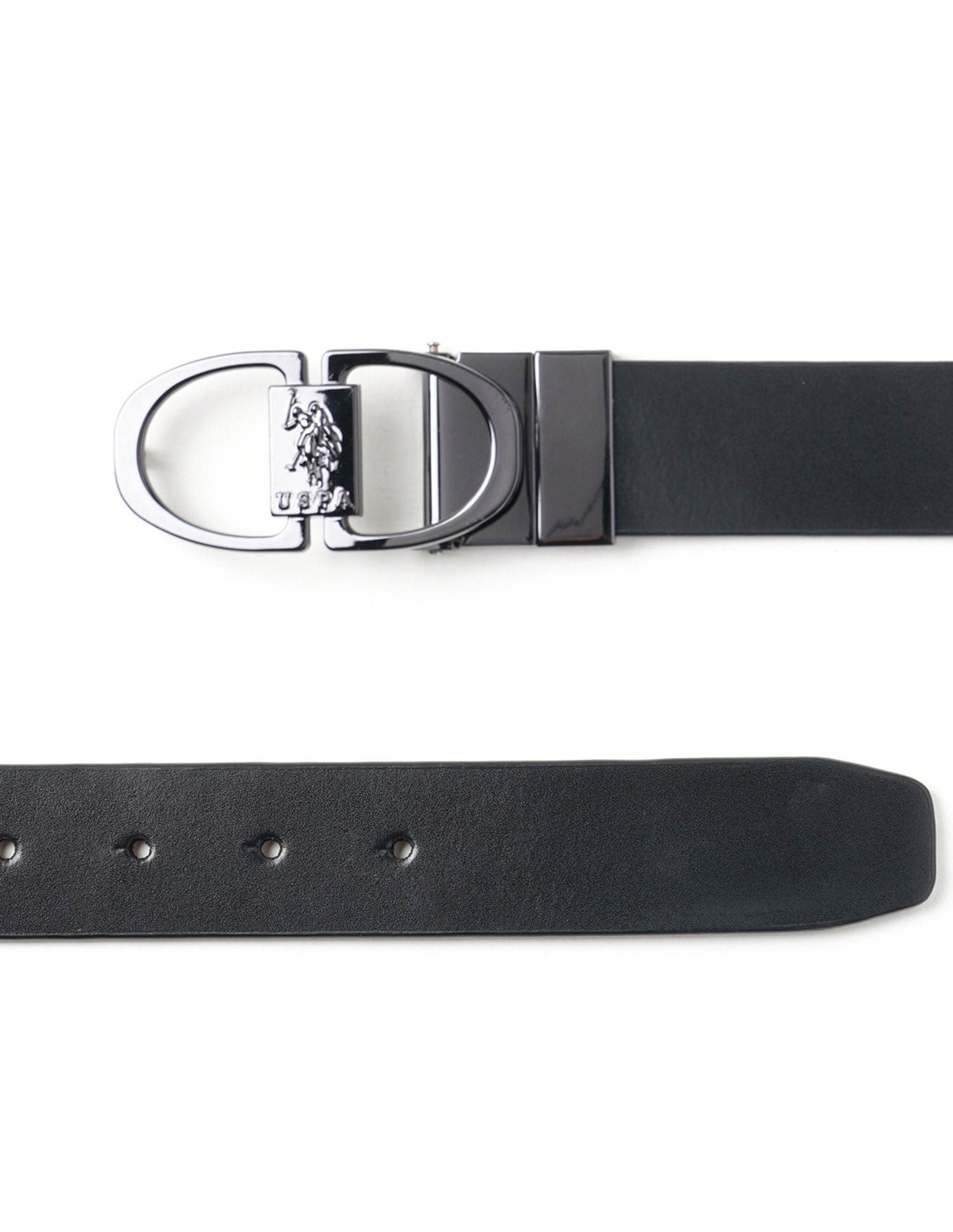 Men Leather Reversible Belt Black and Brown - U.S. POLO ASSN. | Large