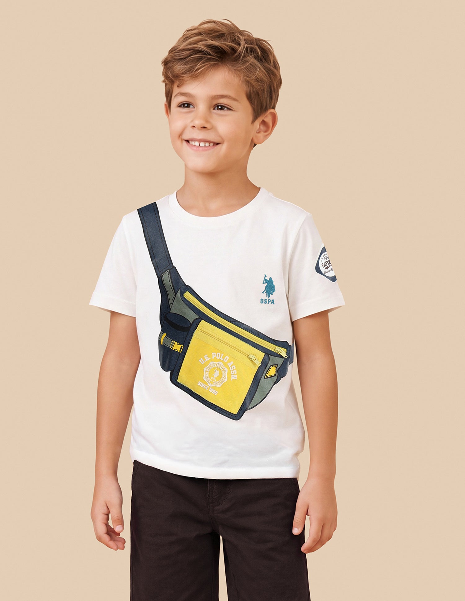 Graphic Printed Regular Fit T-Shirt Off White - U.S. Polo Assn. India | Large
