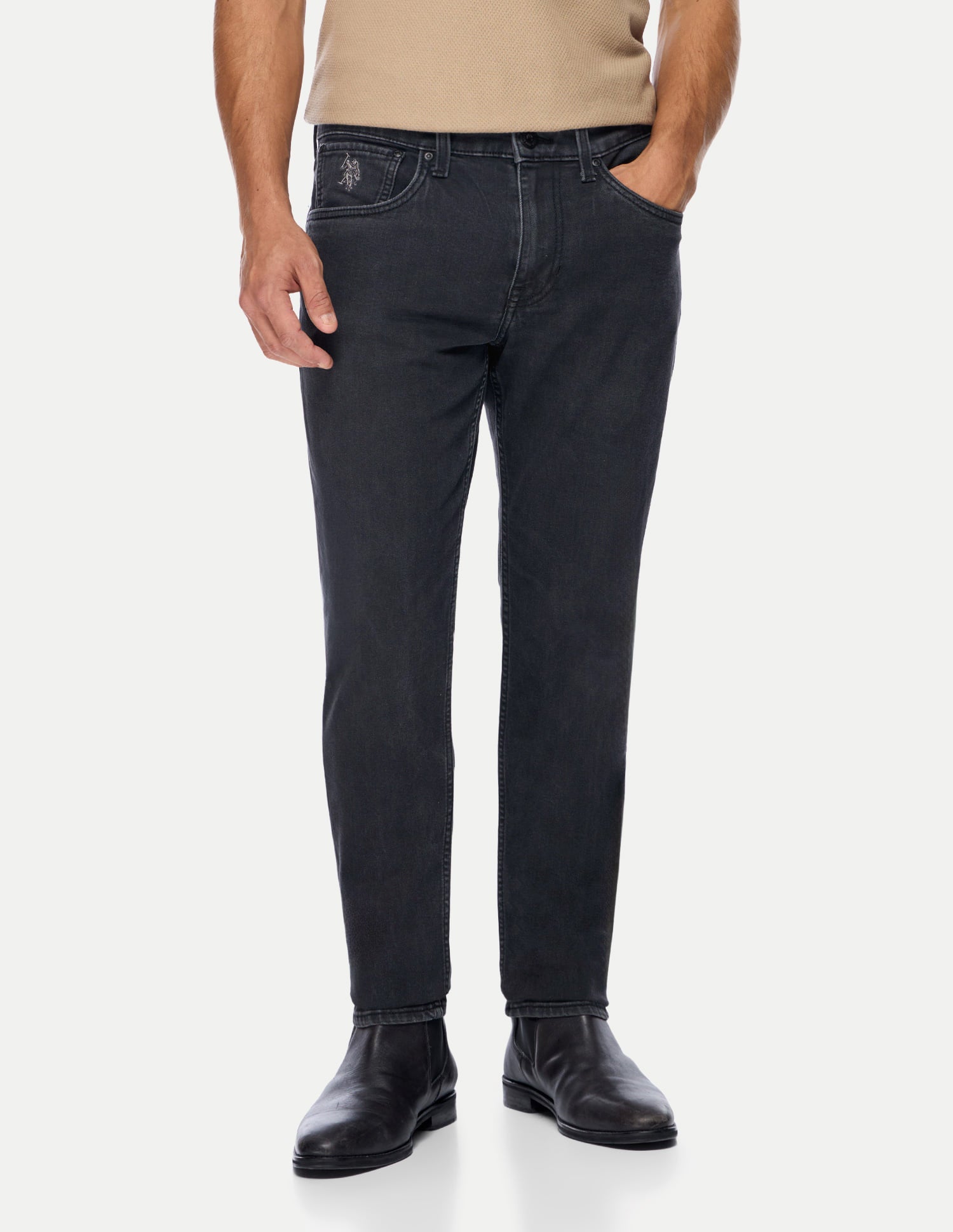 Brandon Slim Tapered Fit Jeans Black - U.S. Polo Assn. India | Large