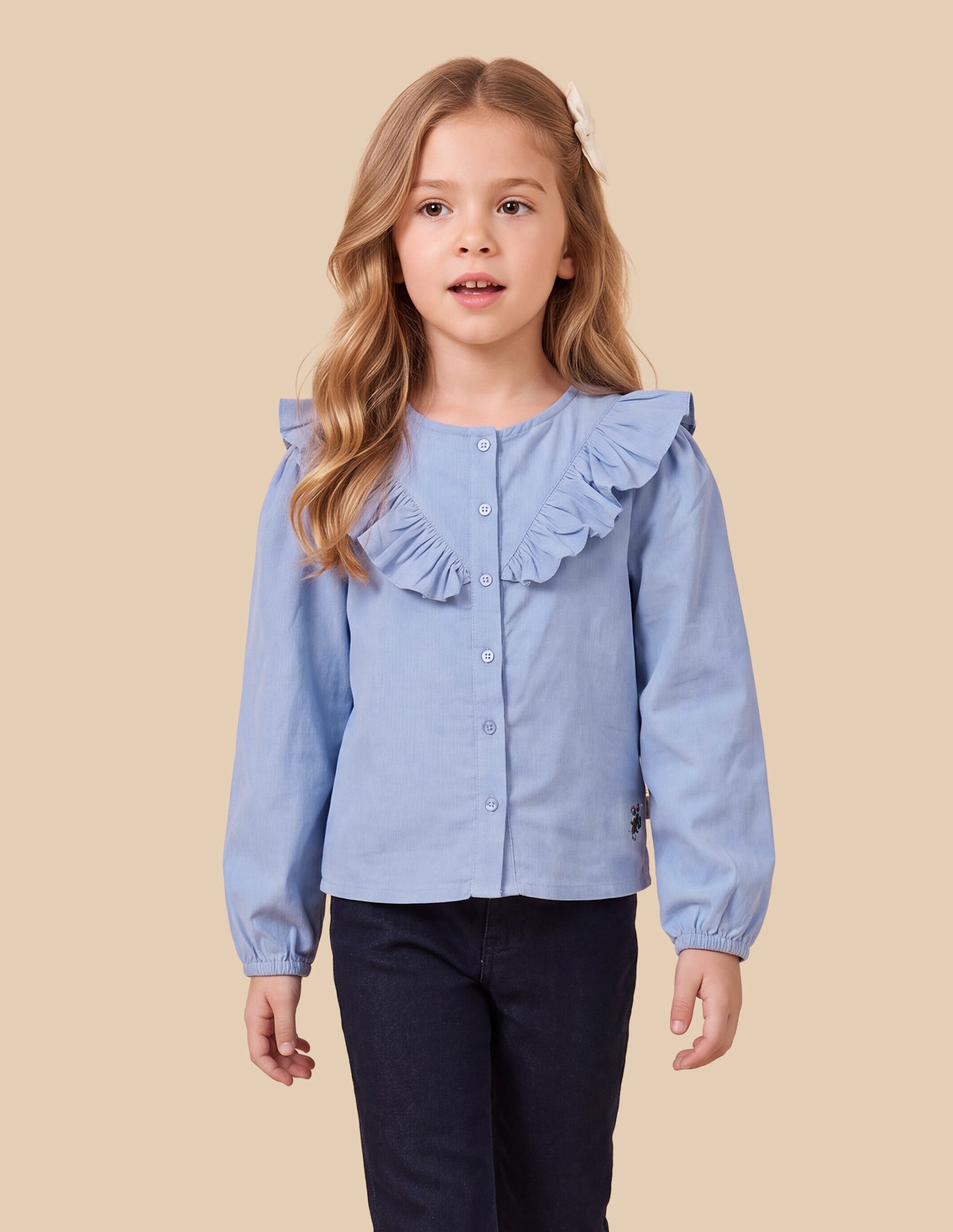 Solid Relaxed Fit Top Blue - U.S. Polo Assn. India | Large