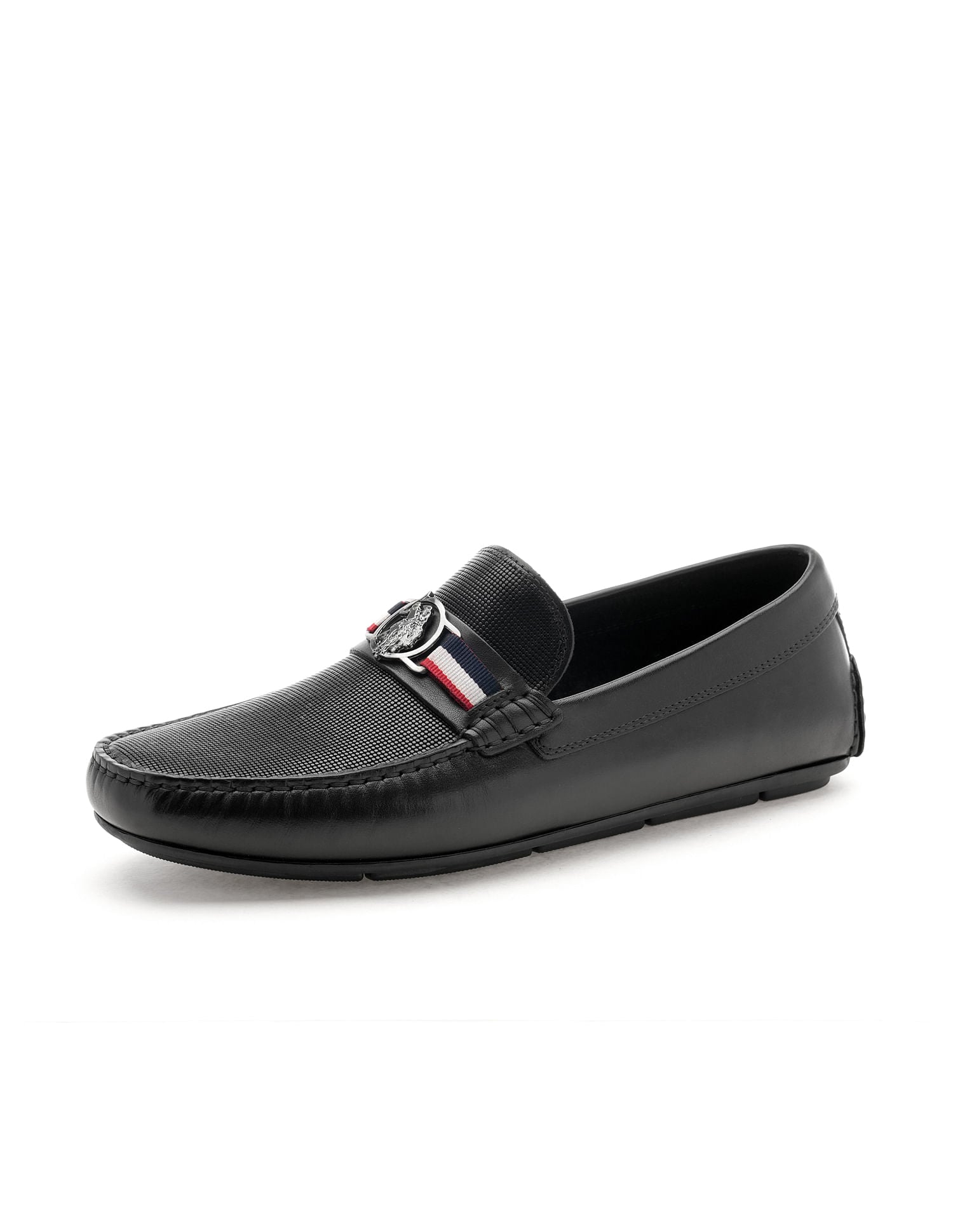 Men Solid Gregor Loafers Black - U.S. Polo Assn. India | Large