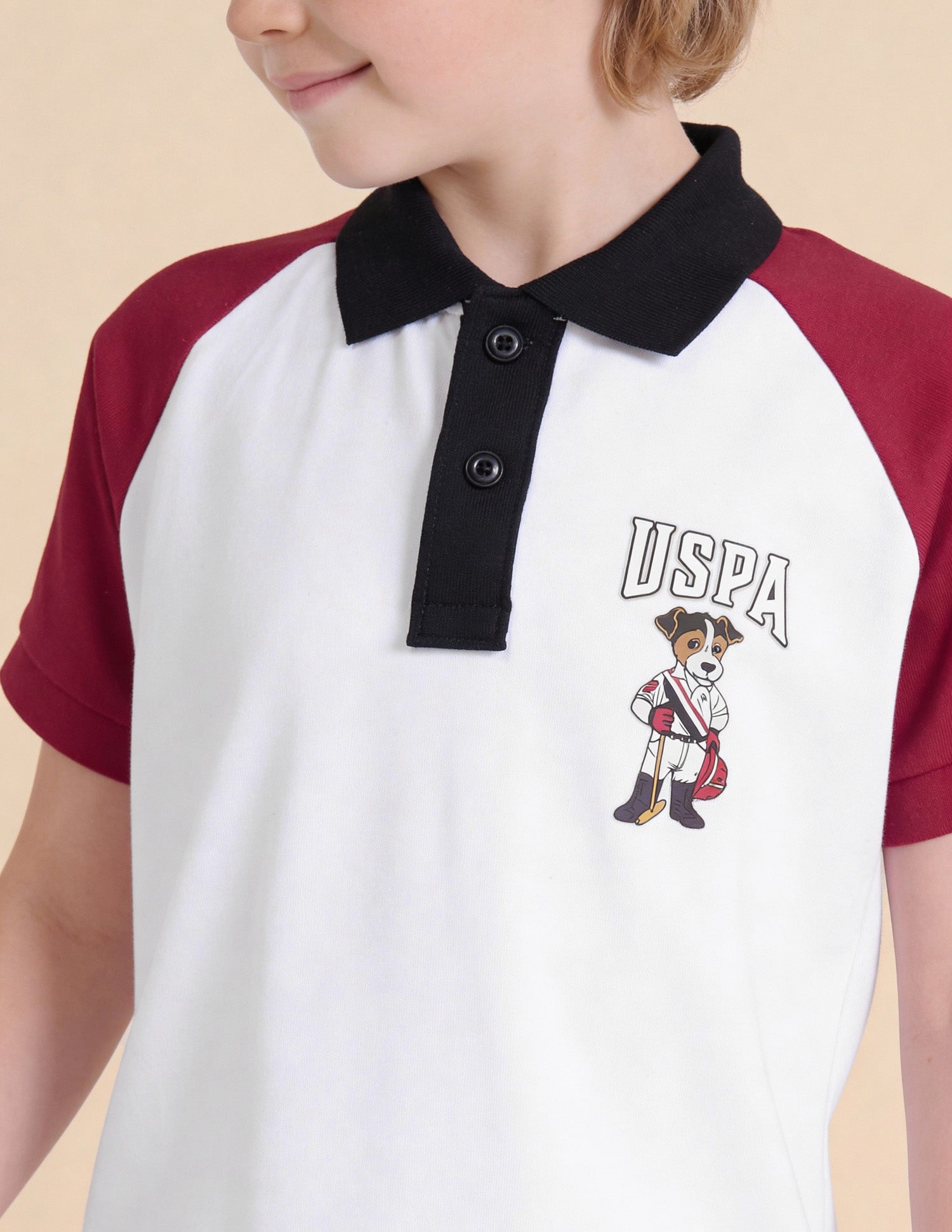 Colour Blocked Regular Fit Polo Shirt White - U.S. Polo Assn. India | Large