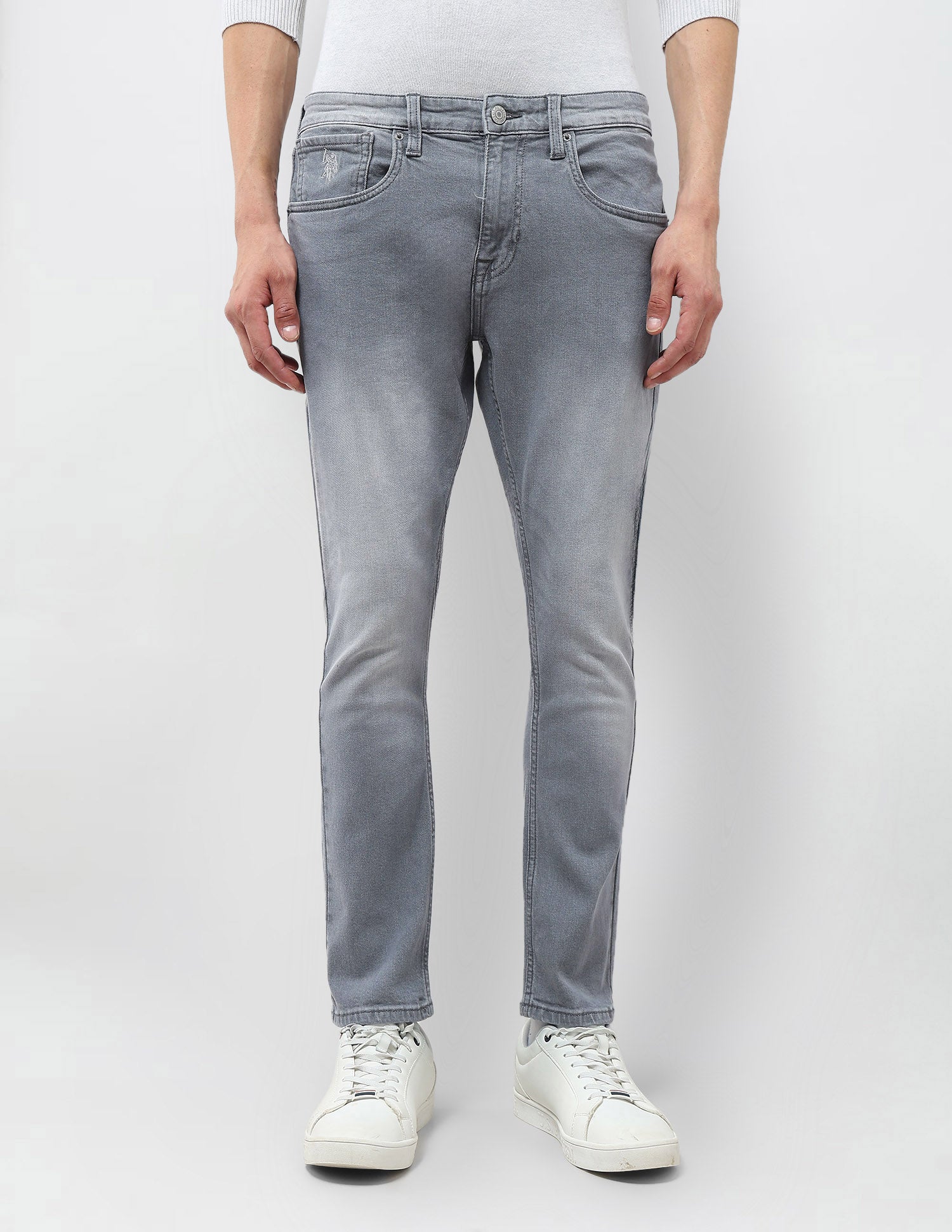 Henry Tapered Fit Stone Washed Jeans Grey - U.S. POLO ASSN. | Large