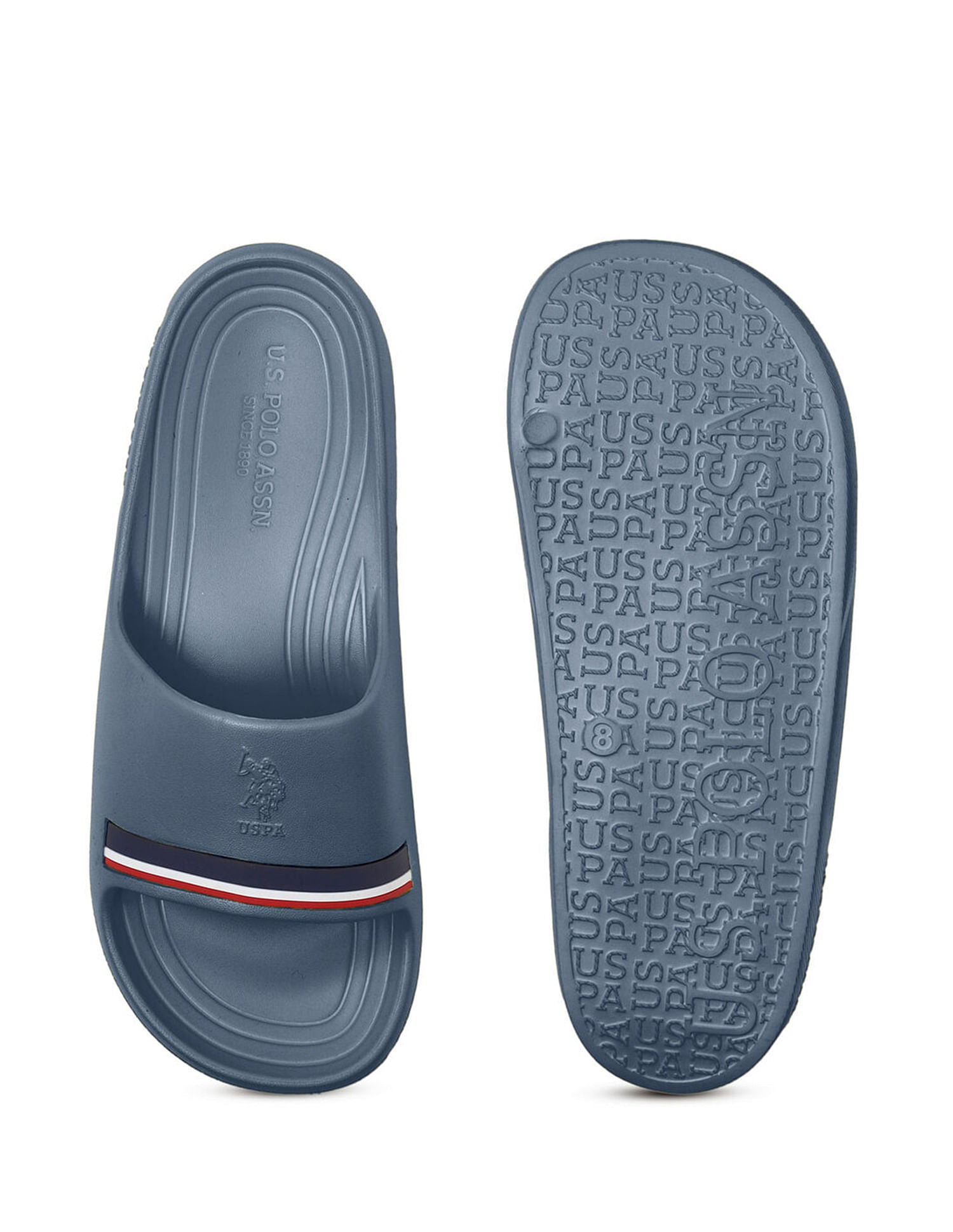 Men Easton Navy Foam Walk Sliders Navy - U.S. Polo Assn. India | Large
