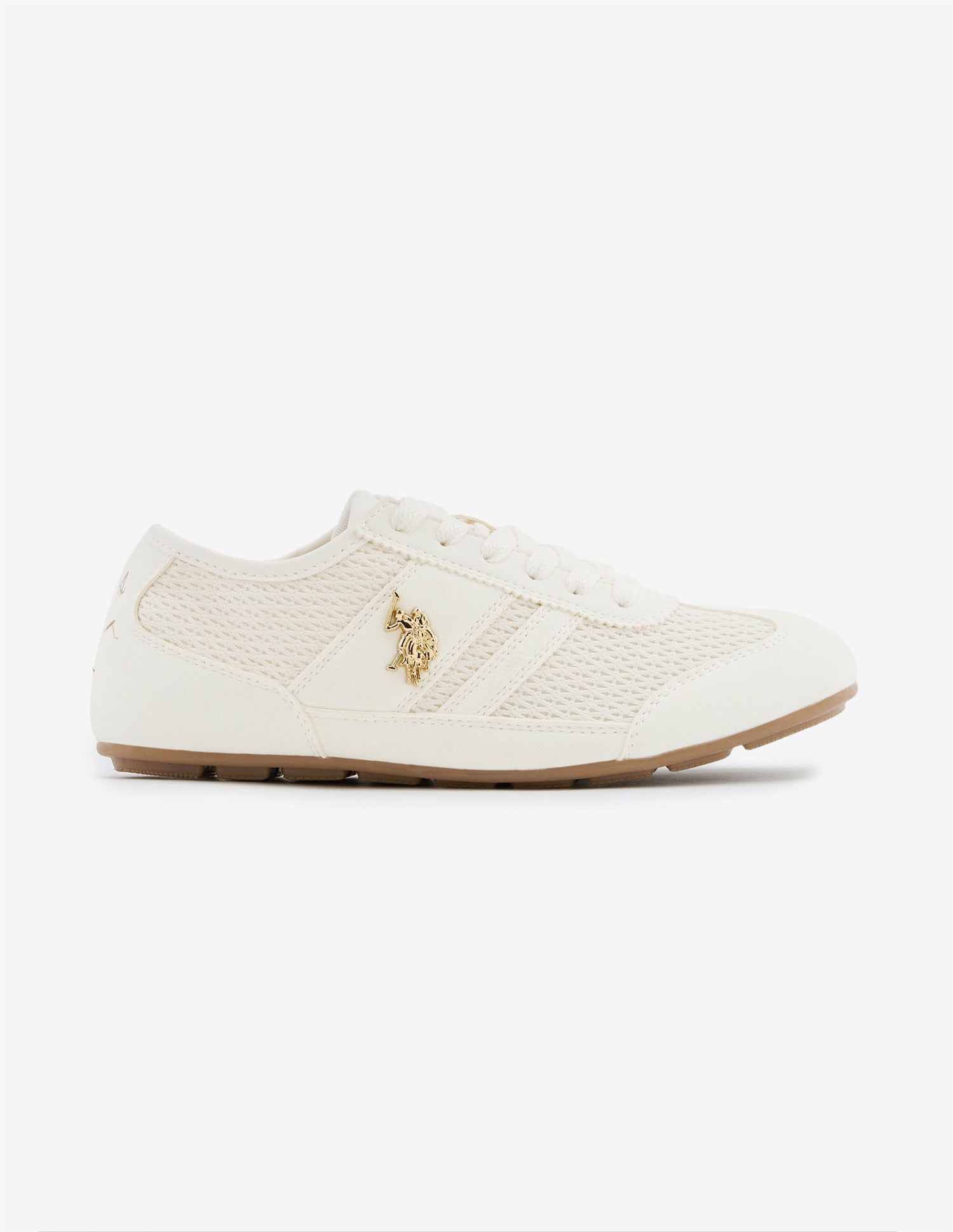 Textured Liorane Suede Sneakers Off White - U.S. Polo Assn. India | Large