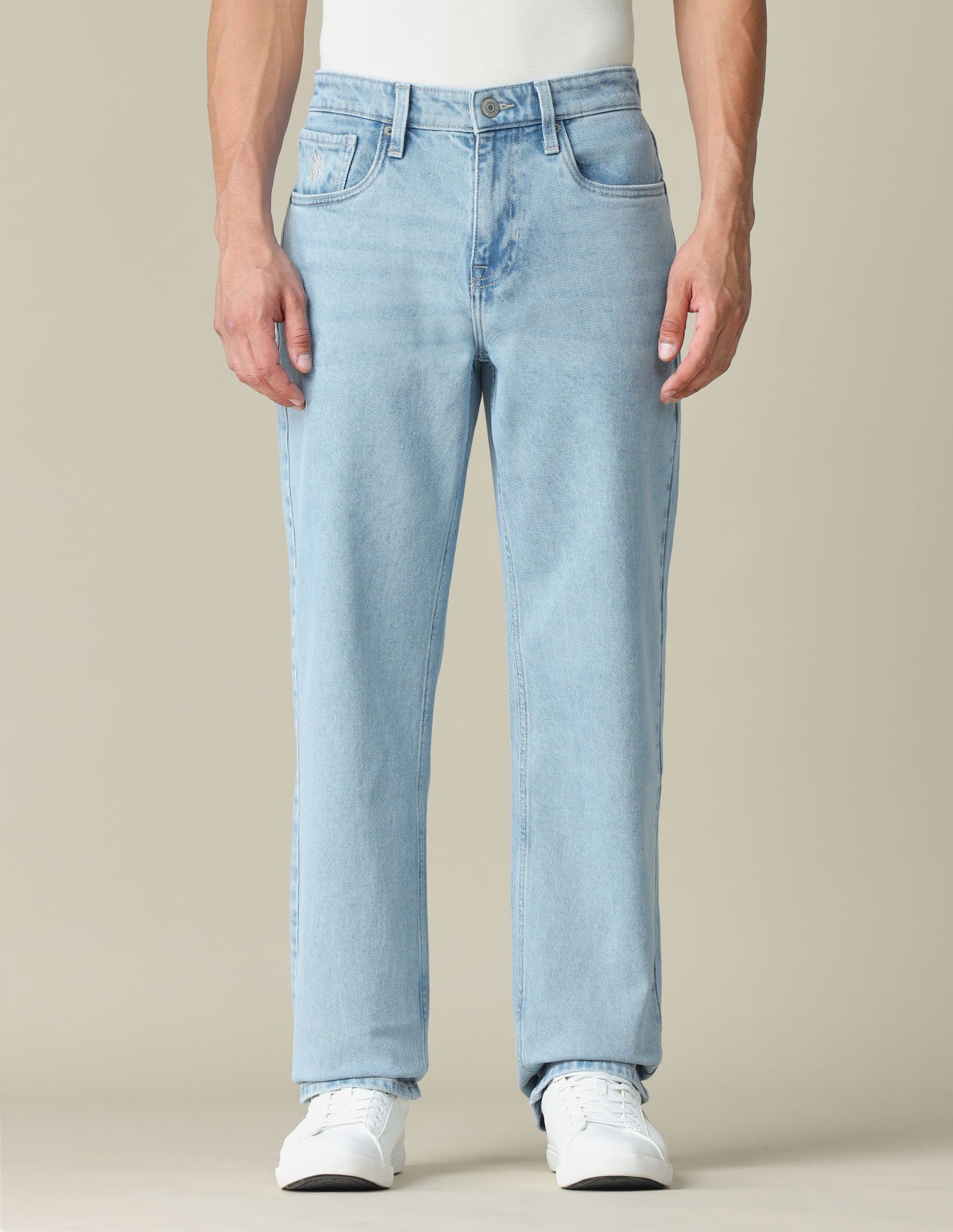 Shawn Relaxed Fit Blue Jeans Light Indigo - U.S. POLO ASSN. | Large