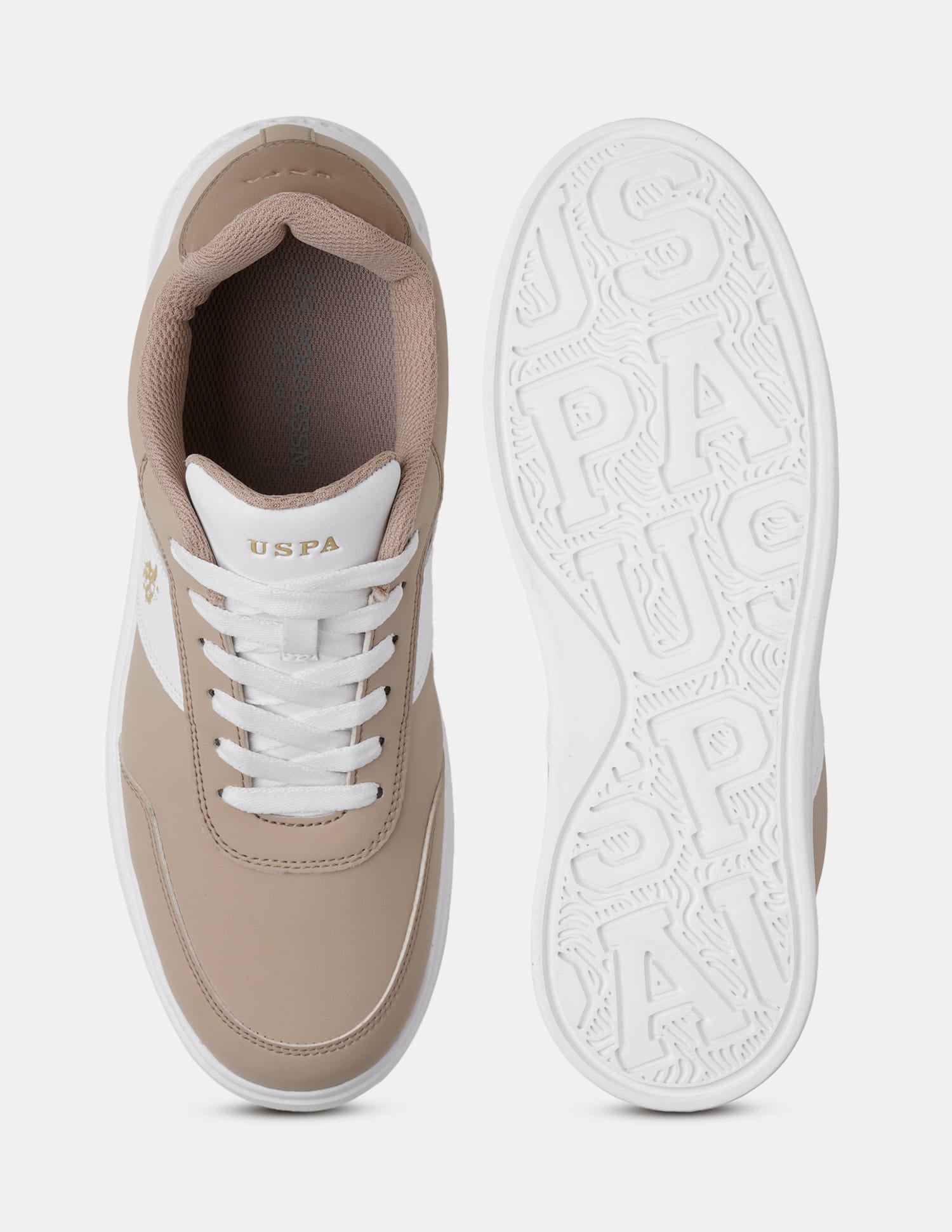 Men Torm Colour Blocked Sneakers Beige - U.S. Polo Assn. India | Large