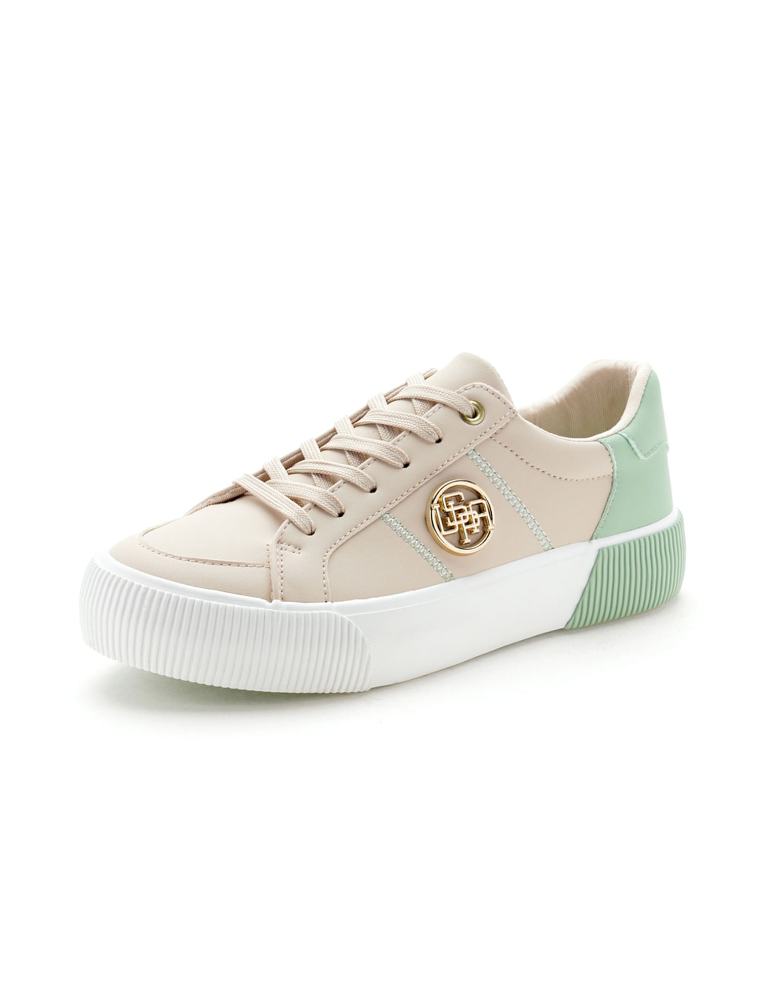 U.S. Polo Assn. Women Katy 3.0 Colourblock Sneakers with Textured Sole Light Green - U.S. POLO ASSN. | Large