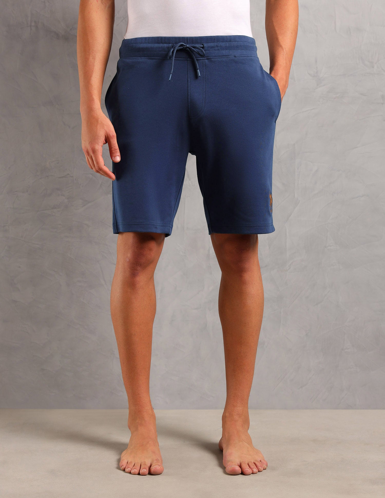 Breathable Cotton Solid OES08 Shorts - Pack Of 1 Pageant Blue - U.S. POLO ASSN. | Large