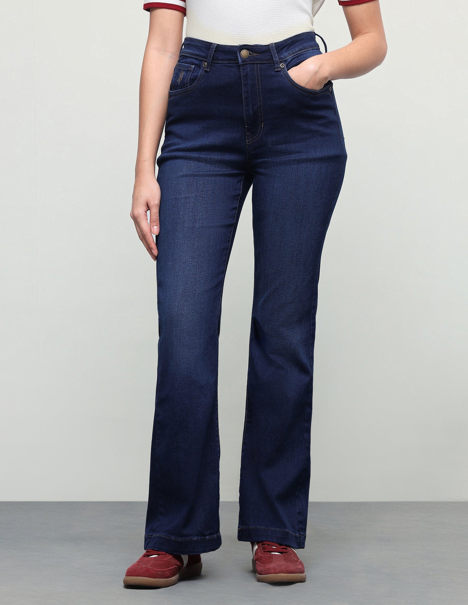 Bootcut Fit Blue Jeans Dark Blue - U.S. Polo Assn. India | Large