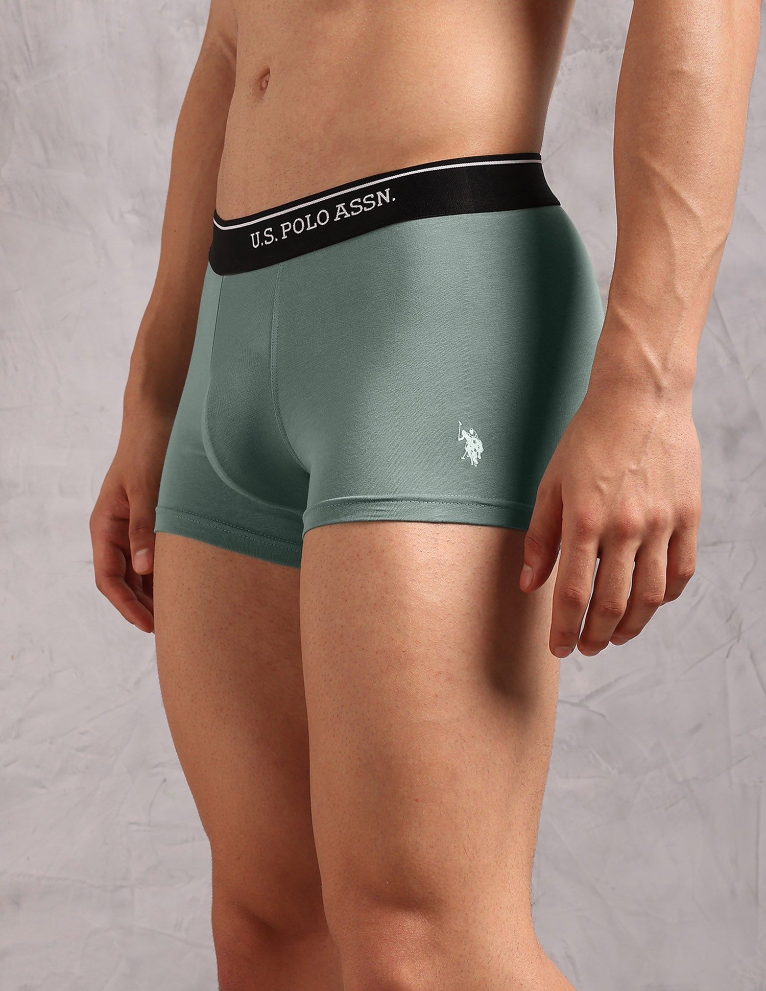 Cotton Stretch Breathable OET18 Trunks - Pack Of 2 Coca Creme and Chinon Green - U.S. POLO ASSN. | Large