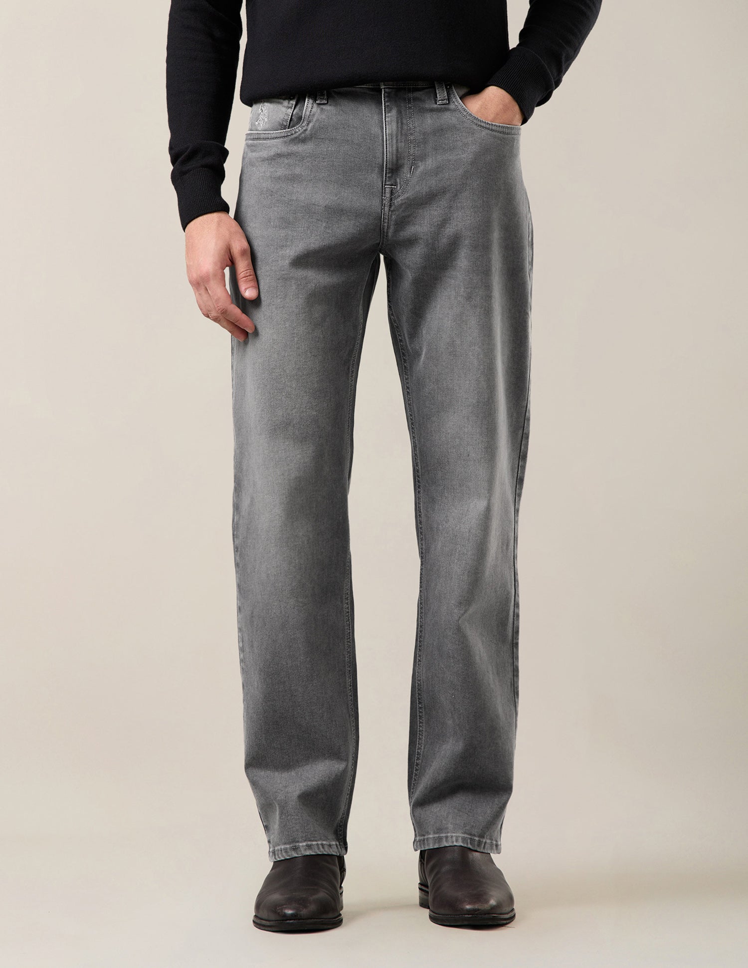 Shawn Relaxed Fit Grey Jeans Grey - U.S. Polo Assn. India | Large