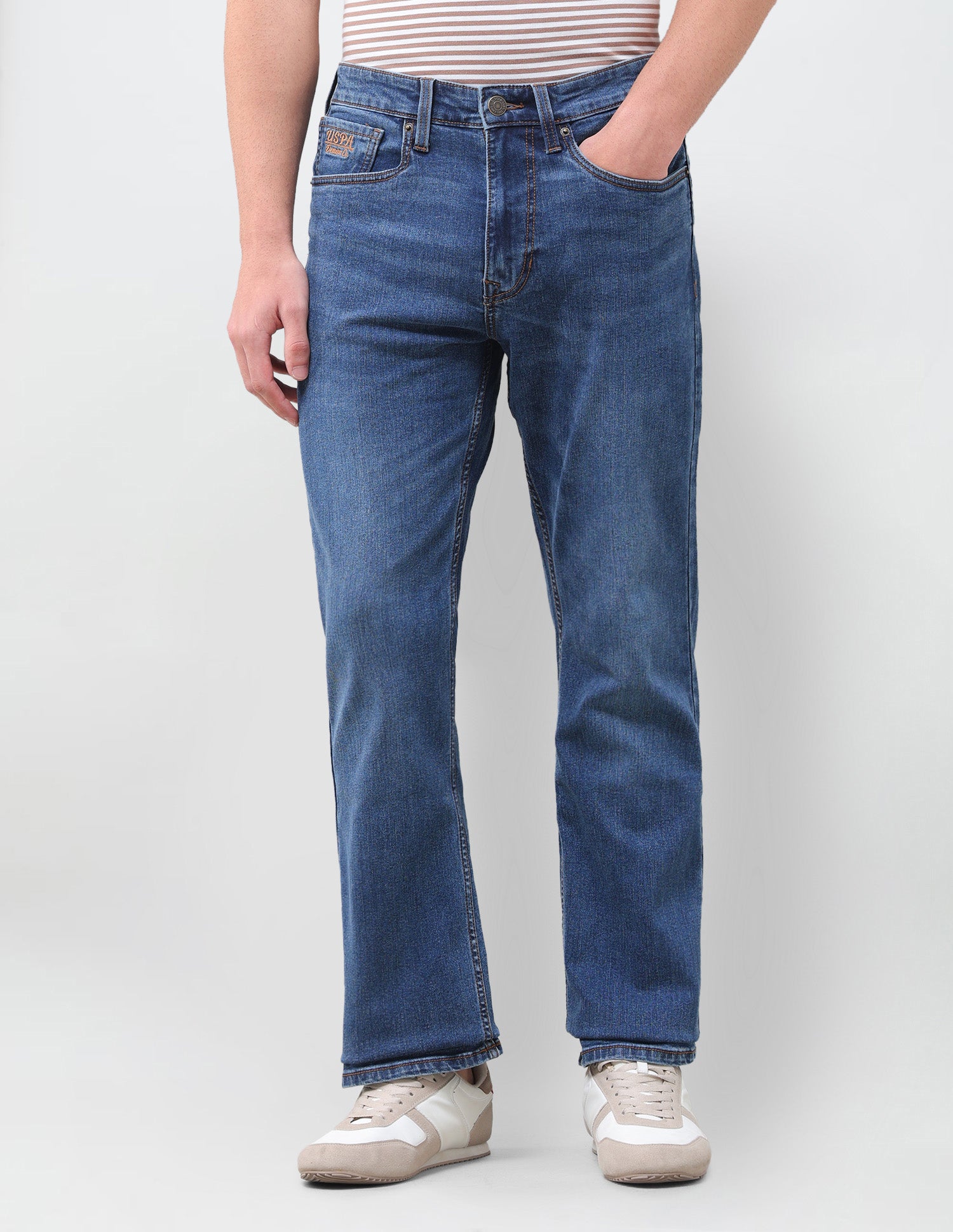 Connor Bootcut Fit Blue Jeans Indigo - U.S. Polo Assn. India | Large
