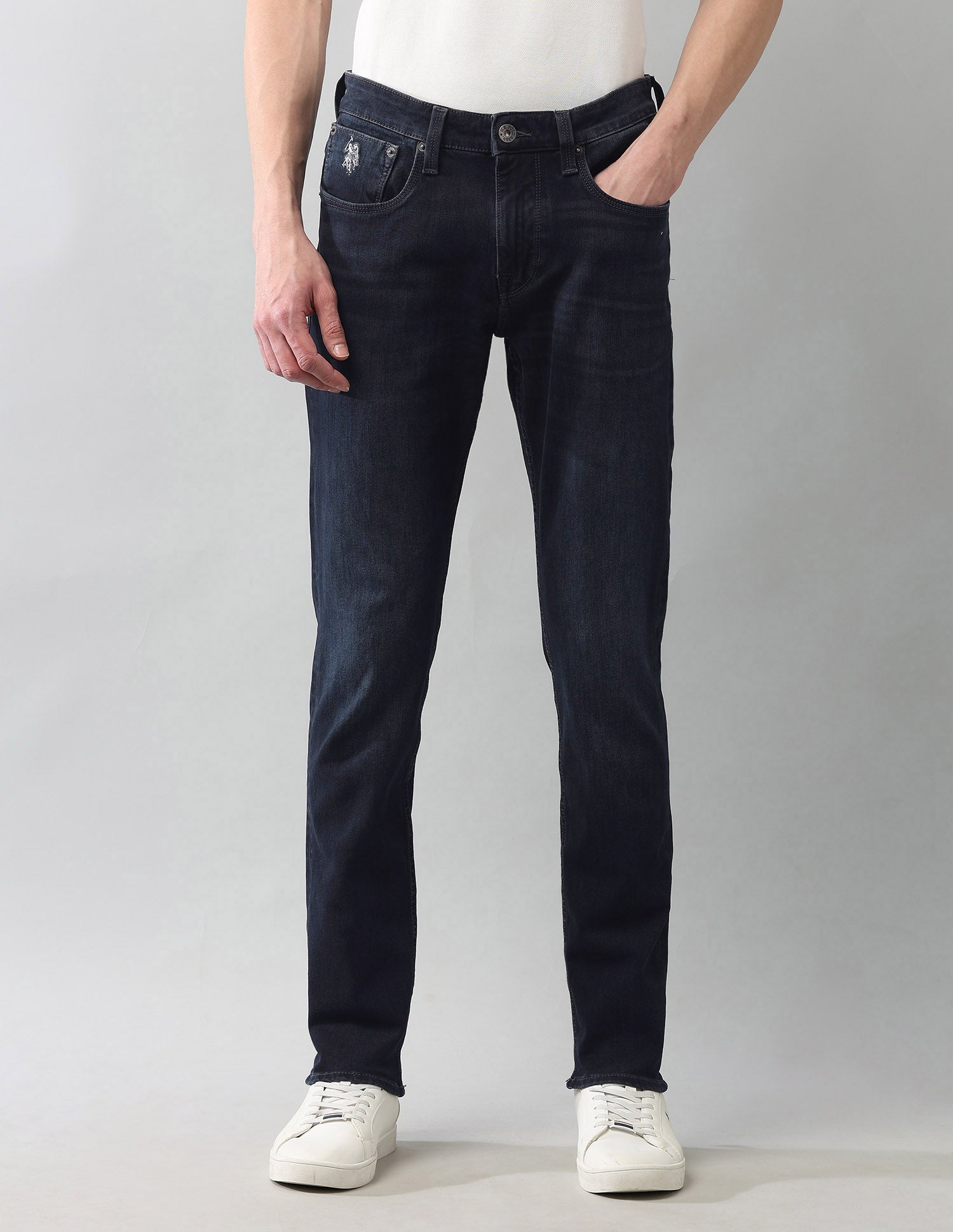 Bi Stretch Authentic Brandon Slim Tapered Fit Blue Jeans Blue - U.S. POLO ASSN. | Large