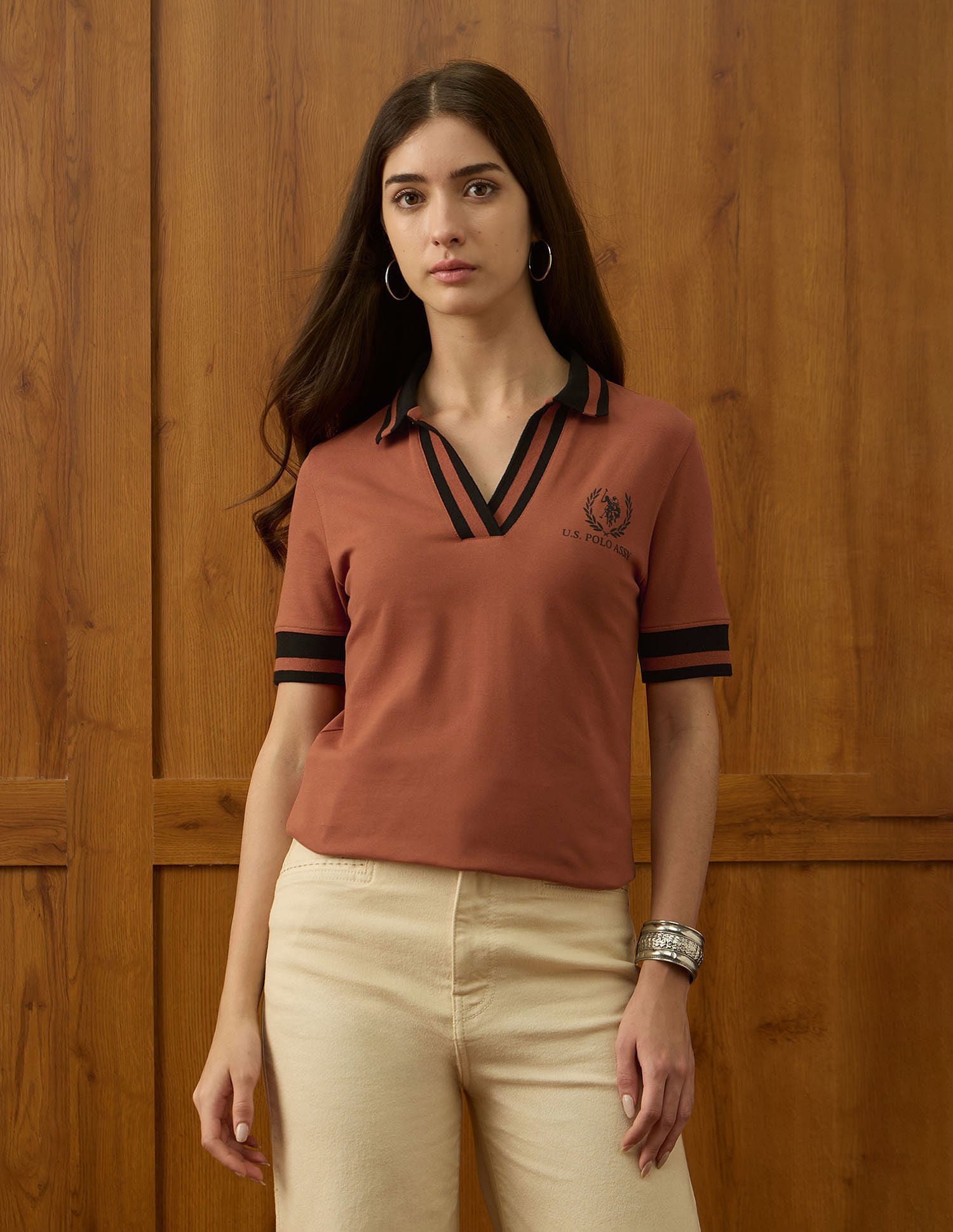 Regular Fit Solid Polo Shirt Rust - U.S. POLO ASSN. | Large