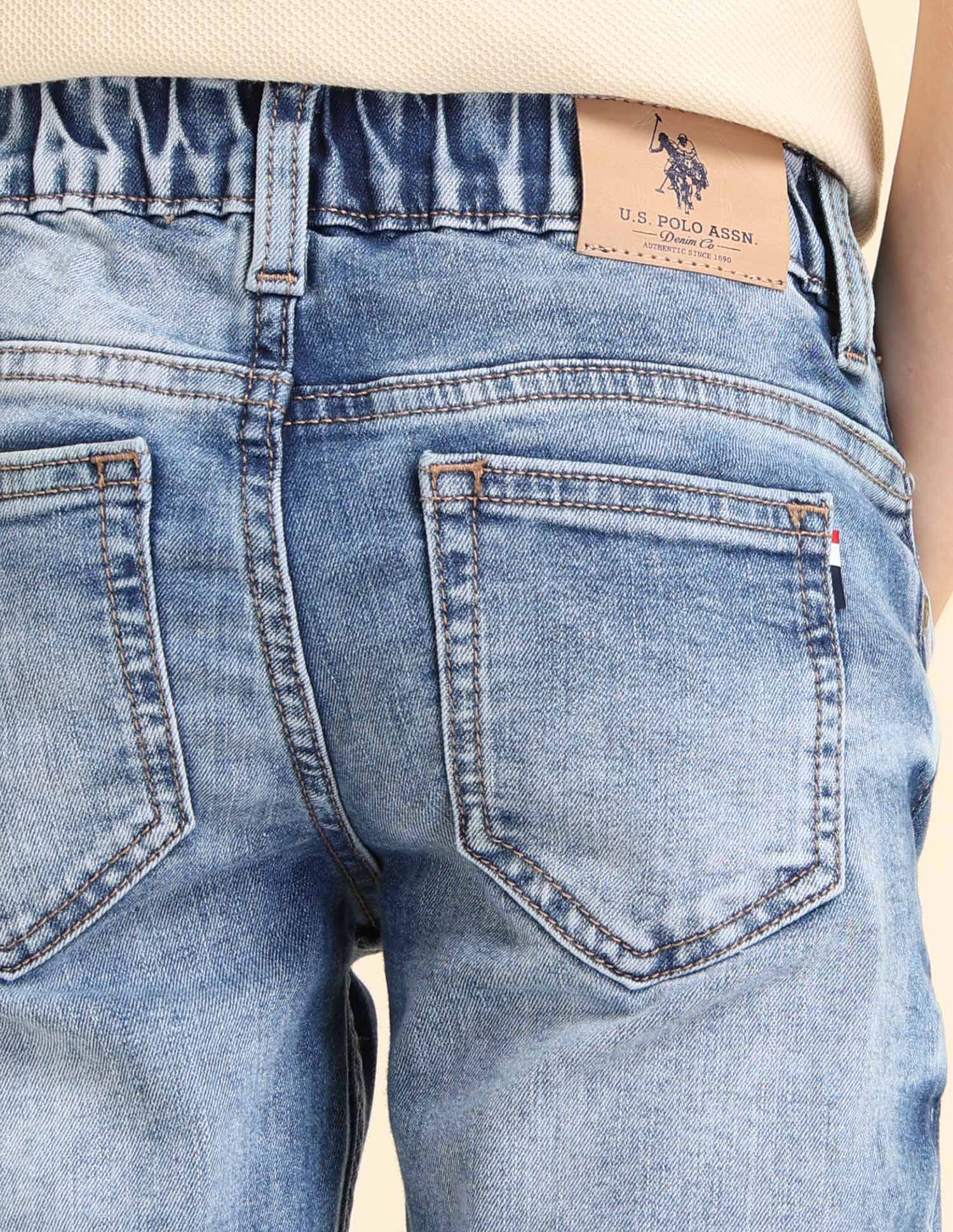 Boys Whiskered Relaxed Fit Jeans Dark Wash - U.S. POLO ASSN. | Large