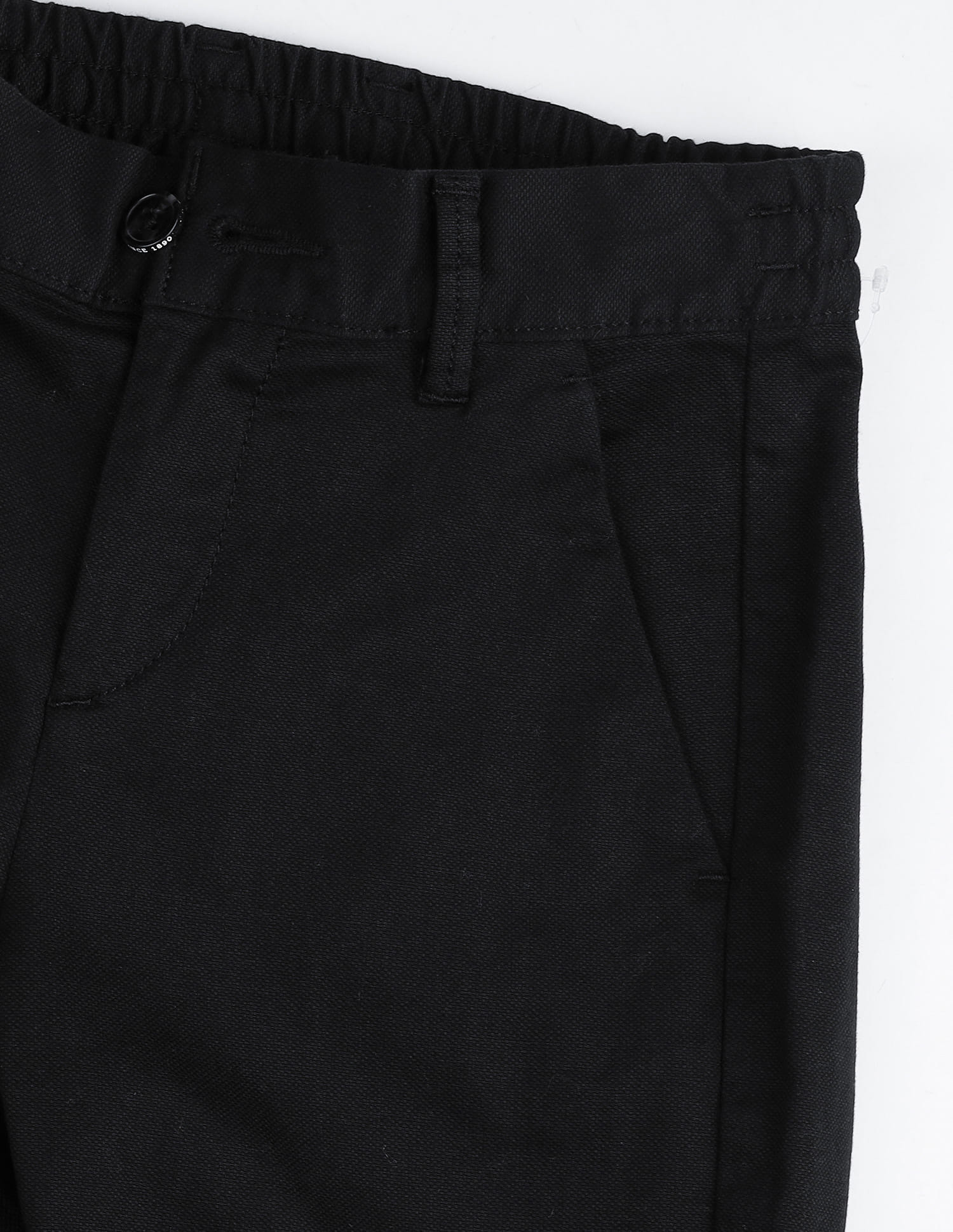 Dobby Regular Fit Trousers Black - U.S. Polo Assn. India | Large