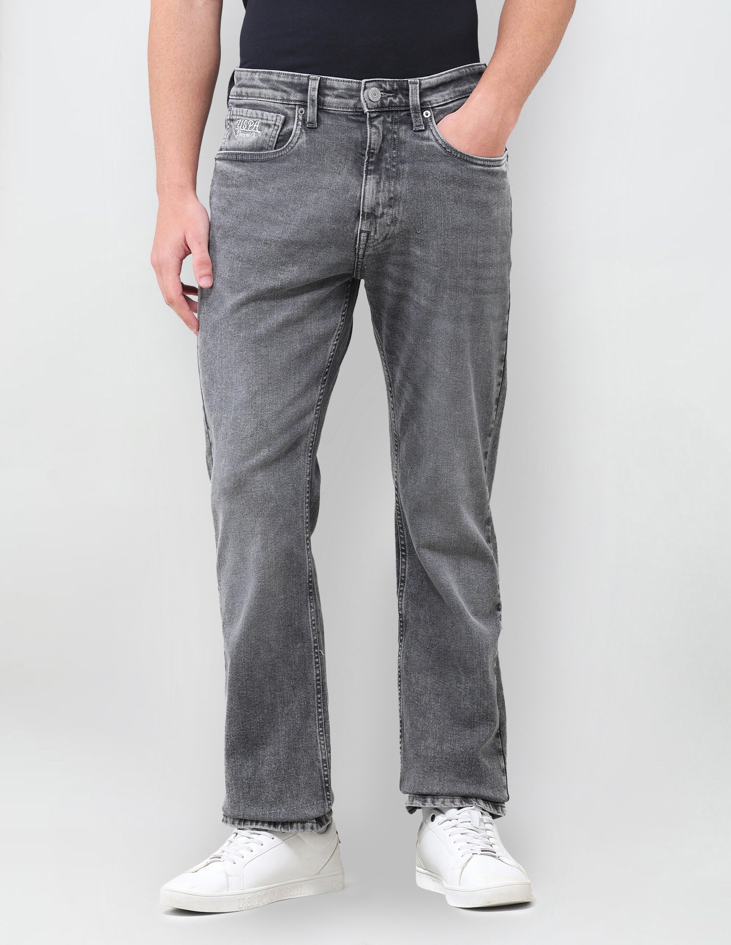 Connor Bootcut Fit Grey Jeans Grey - U.S. Polo Assn. India | Large