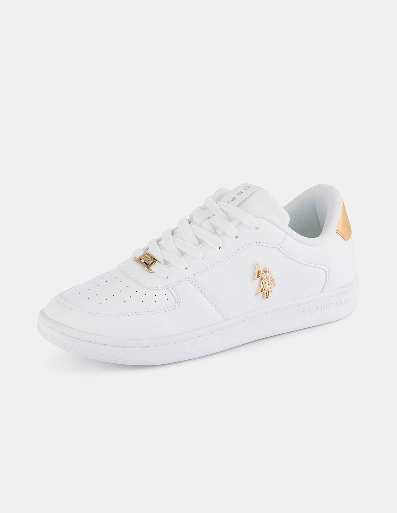Women Round Toe Solid Nyra 2.0 Sneakers White - U.S. POLO ASSN. | Large