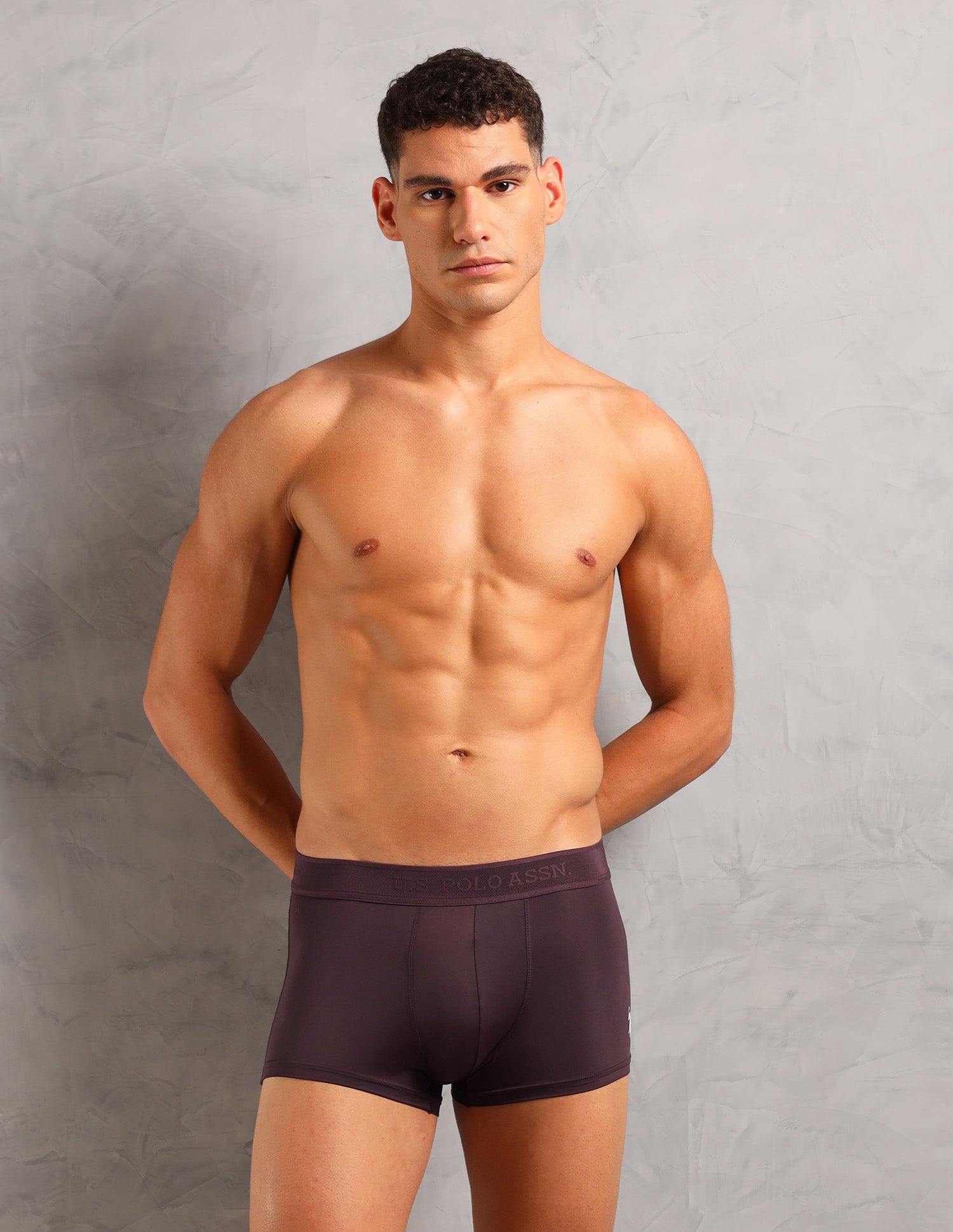 Antibacterial Lightweight AT001 Trunks - Pack Of 1 Wine - U.S. POLO ASSN. | Large