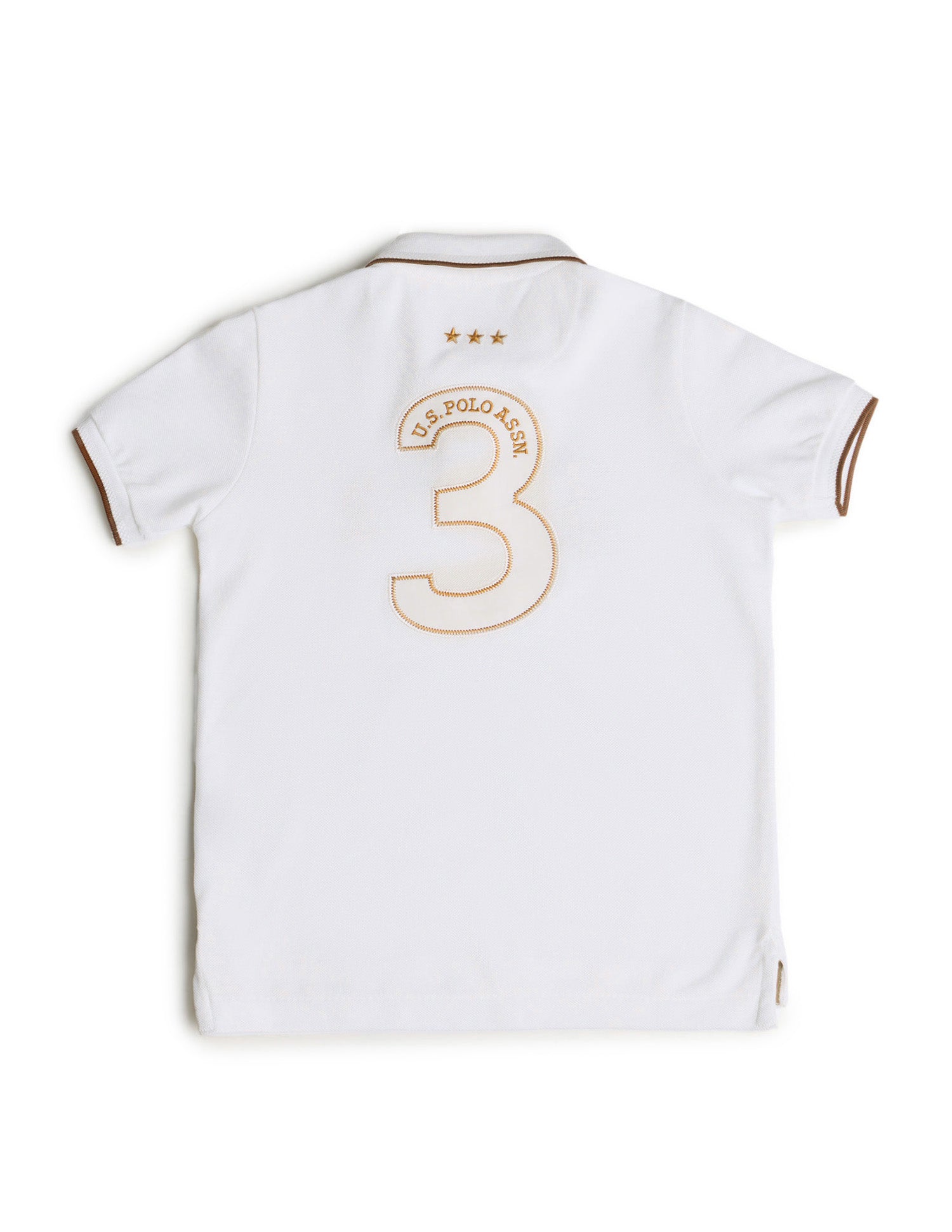 Boys Embroidered Regular Fit Polo Shirt Off White - U.S. POLO ASSN. | Large